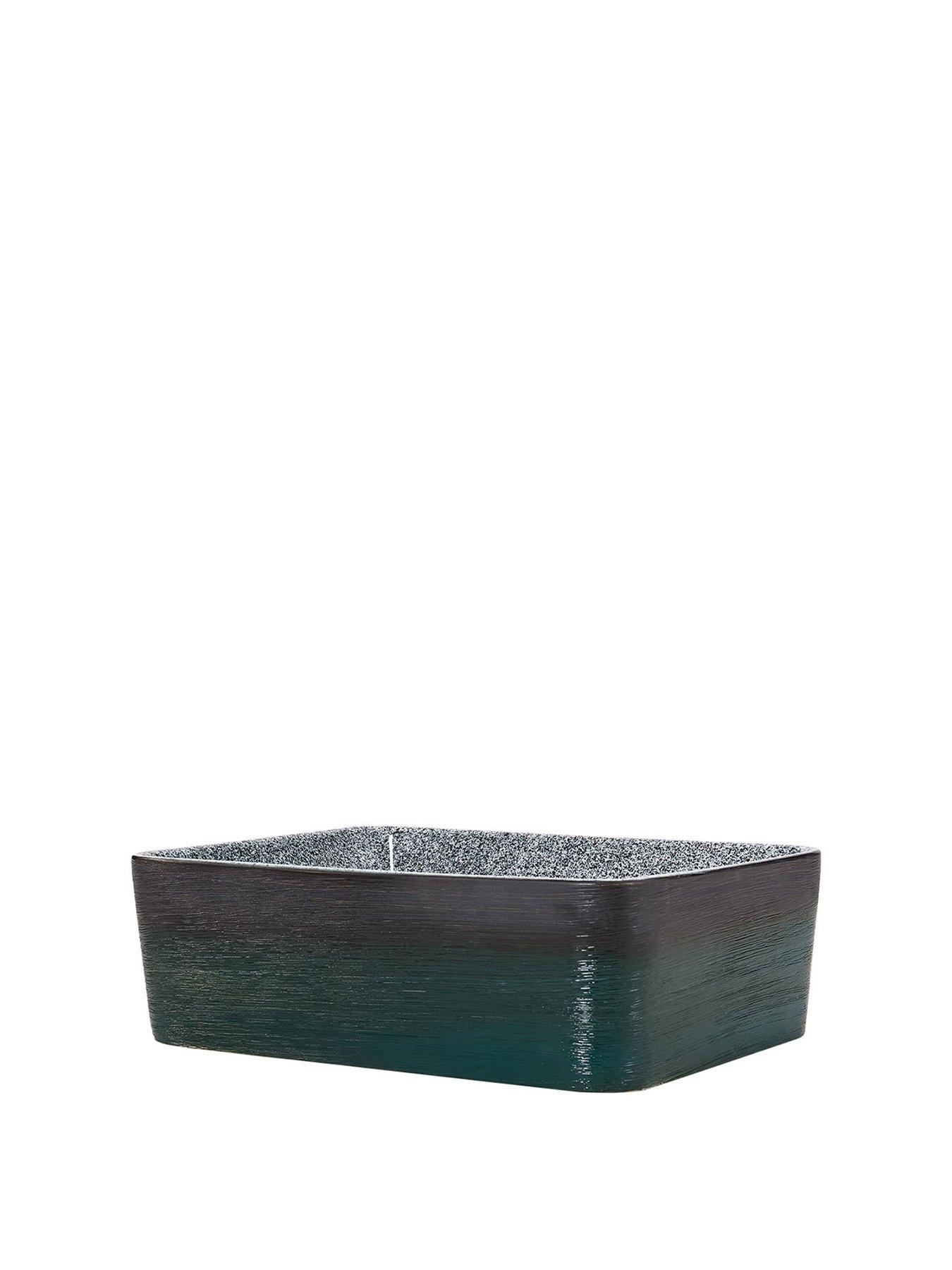 Image 2 of 7 of Living and Home Rounded Rectangle Ceramic Countertop Washbasin Vessel Sink