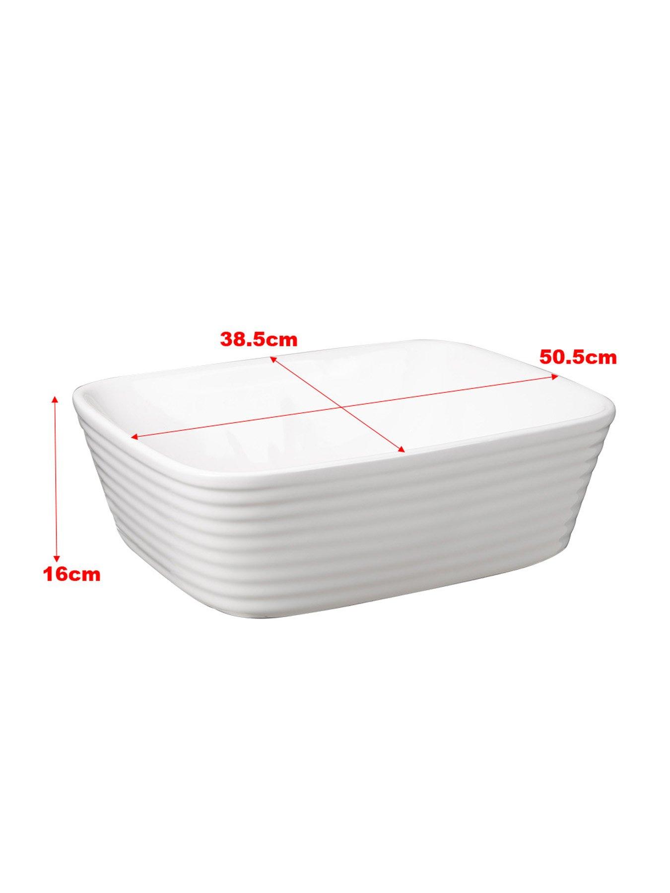 Image 7 of 7 of Living and Home White Square Countertop Bathroom Sink Bowl Sink