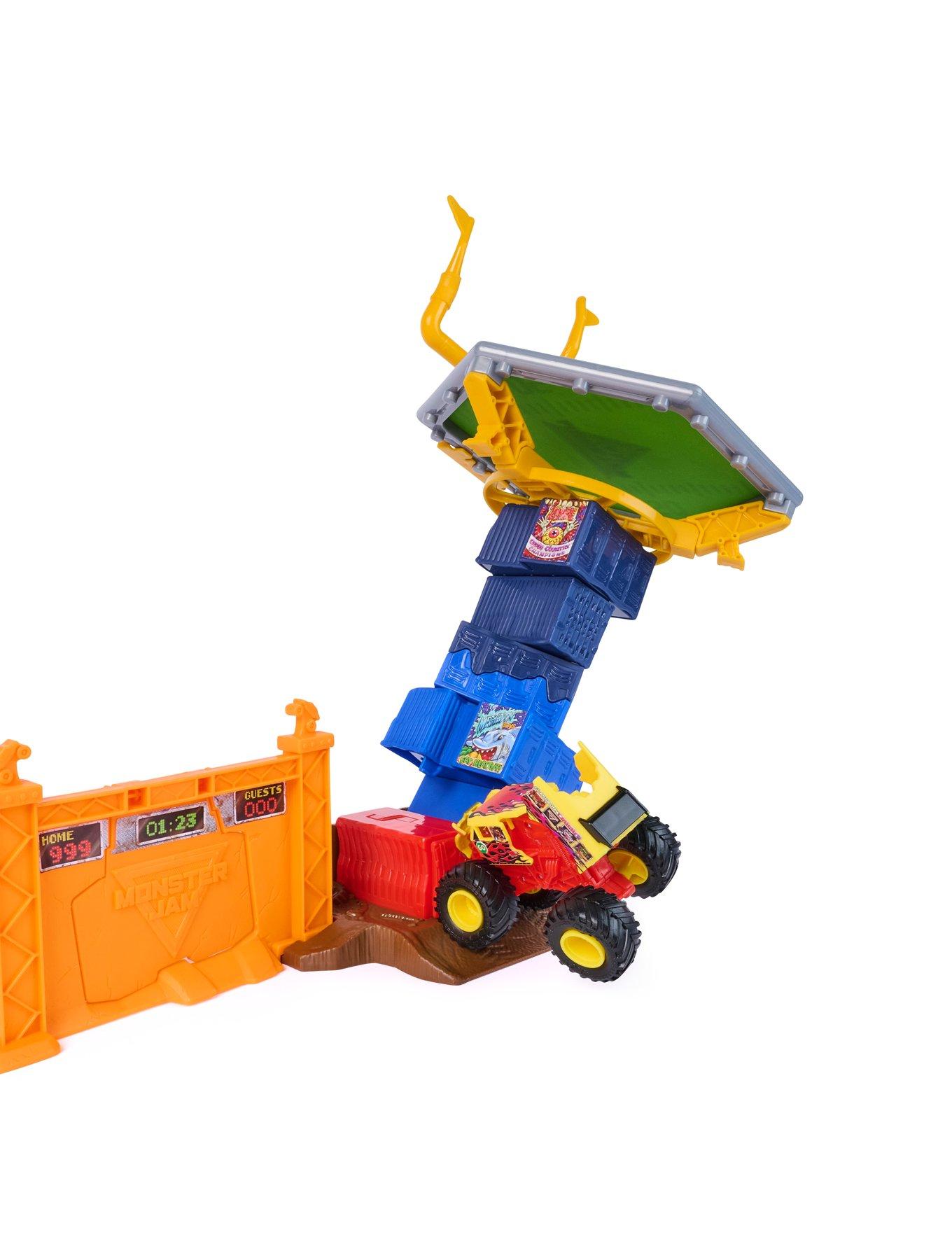  image of monster-jam-164-smash-amp-bash-crash-course-playset-new