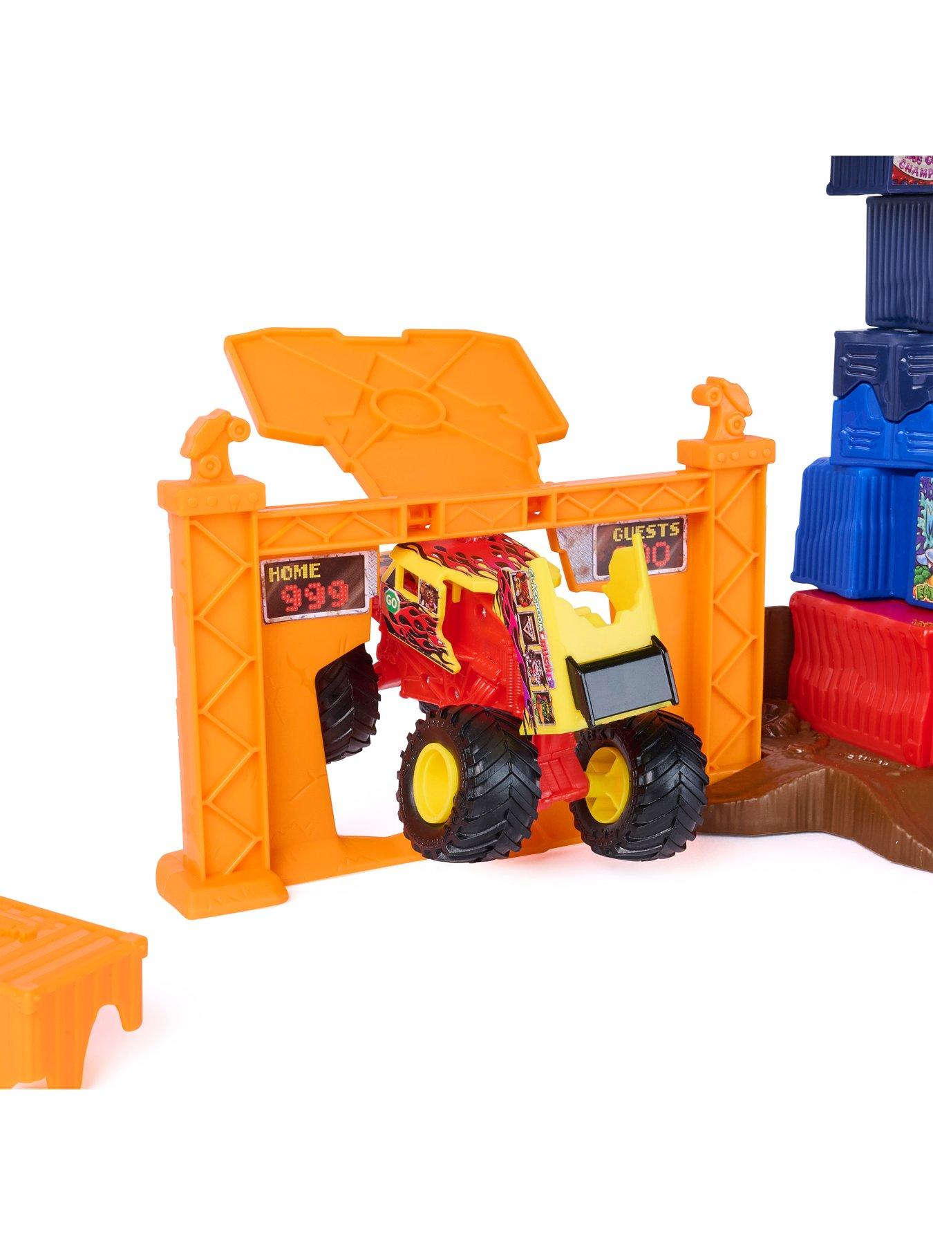  image of monster-jam-164-smash-amp-bash-crash-course-playset-new