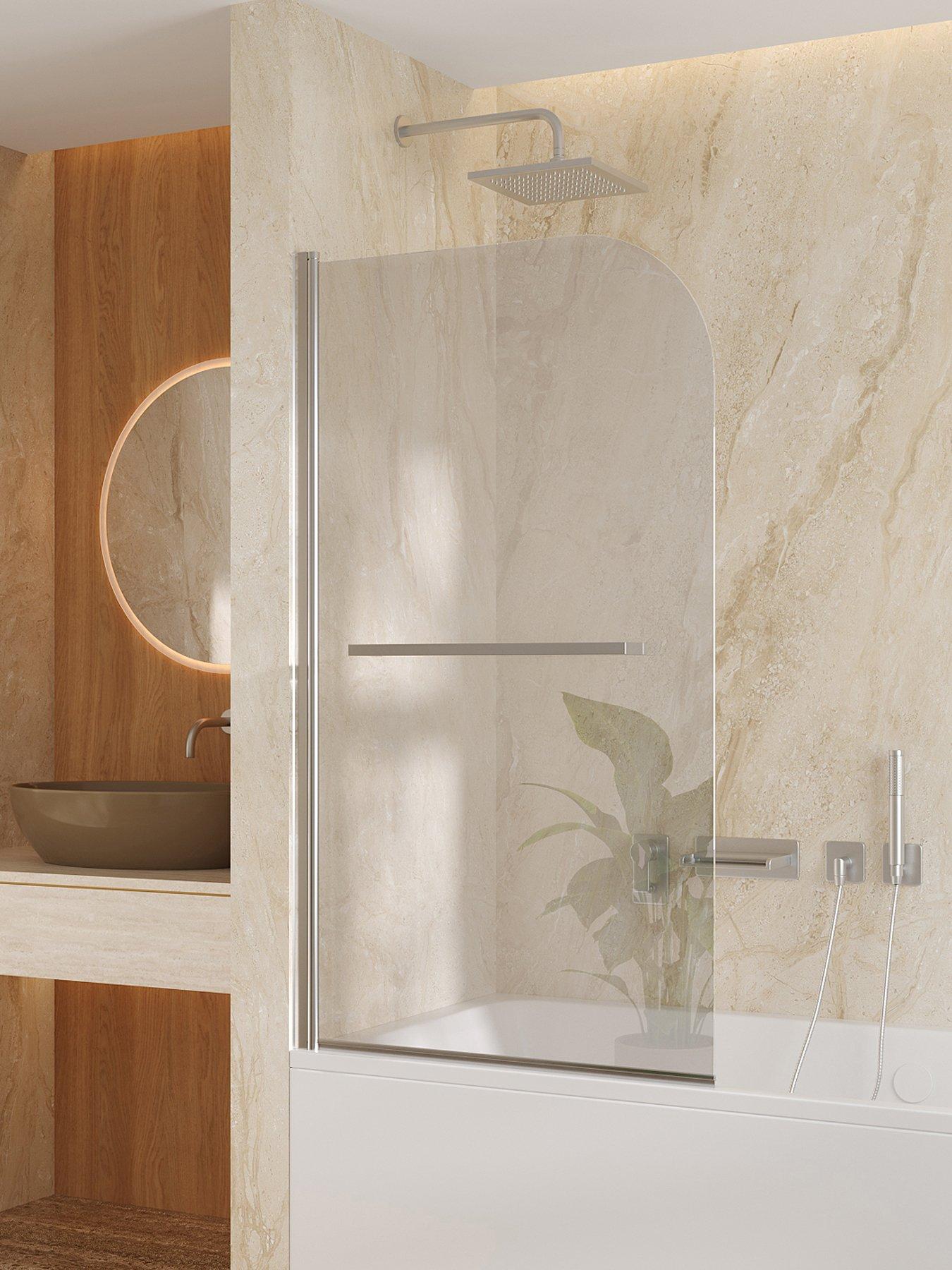 Living and Home 180 Degree Rotation Over Bath Shower Screen