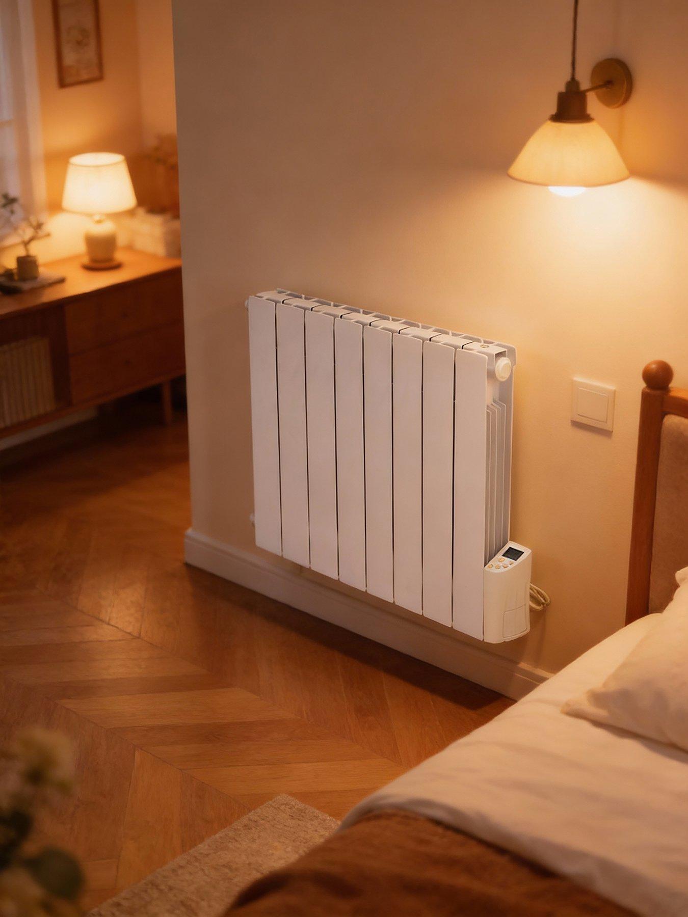 Living and Home 8 Fins 1200w Electric Oil Filled Radiator Space Heater ...