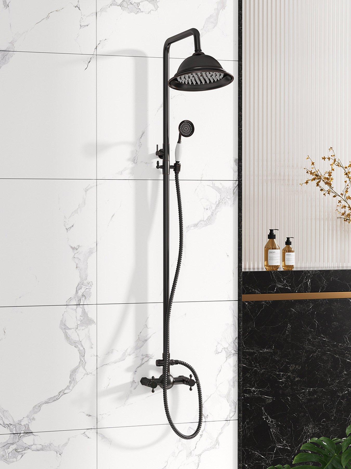 Living and Home Dual-control Retro Bathroom Shower Faucet Set