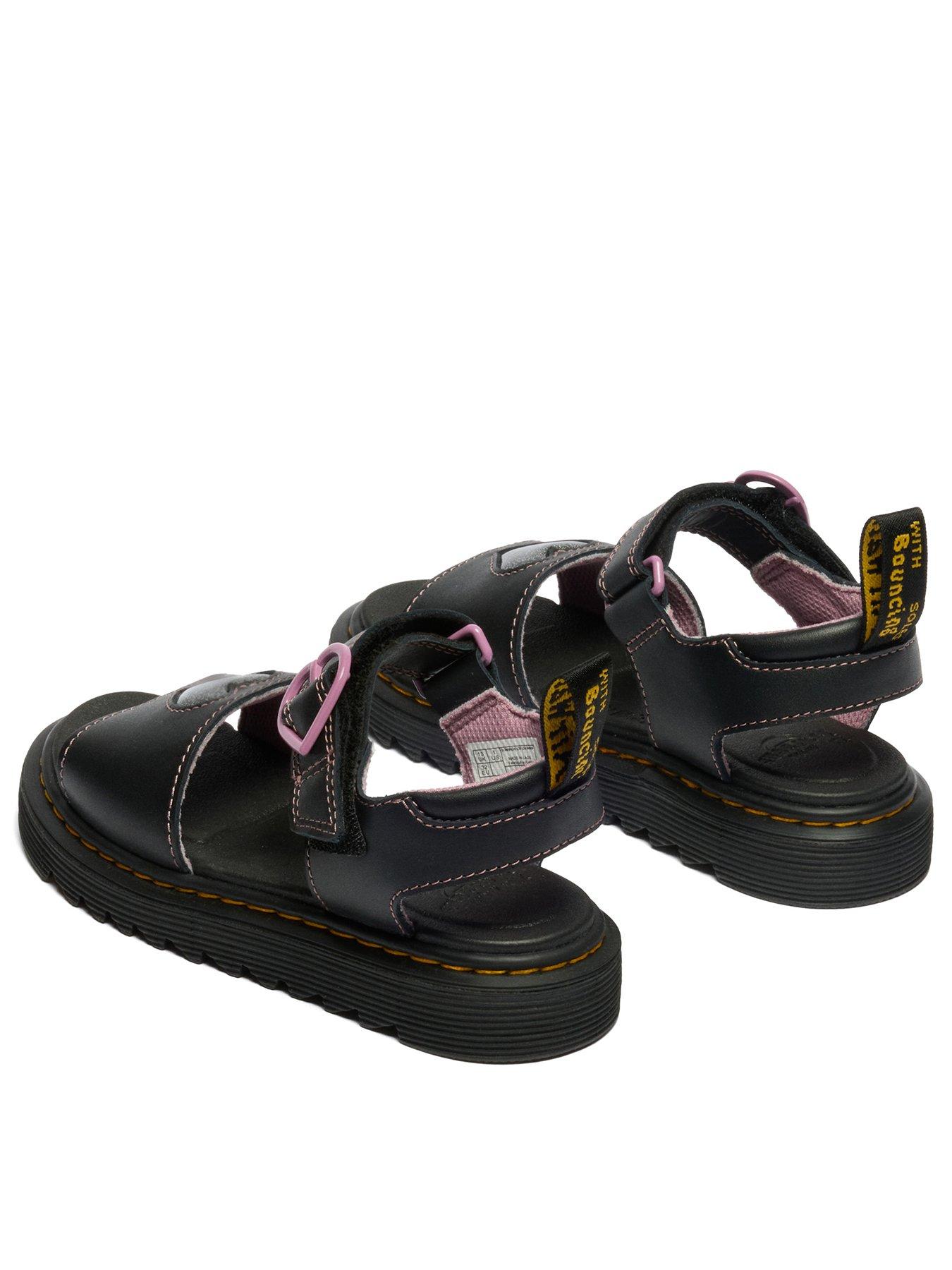  image of dr-martens-junior-marlowe-hearts-leather-sandal-black