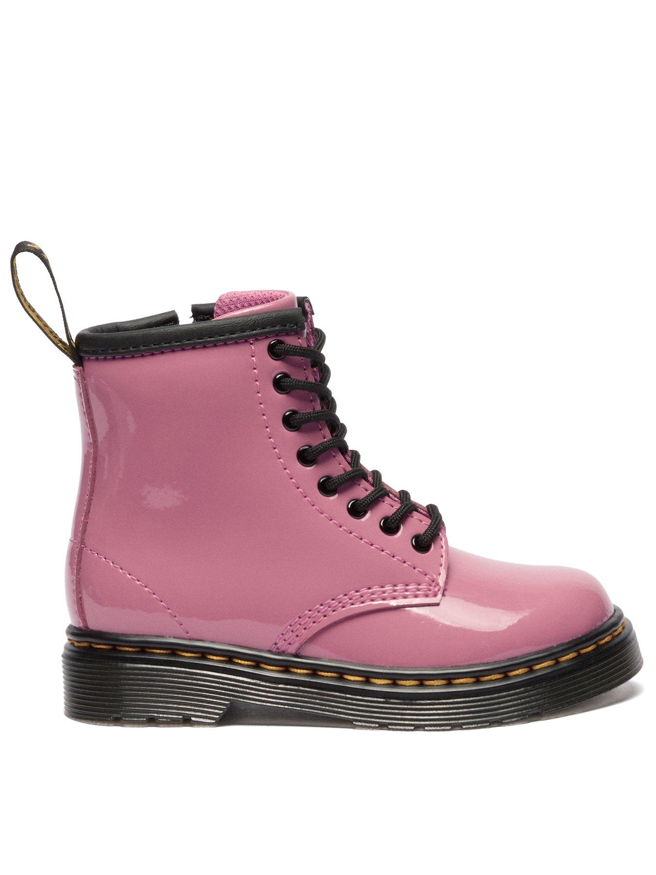 Image 1 of 6 of Dr Martens Toddler 1460 Patent Leather Lace-up Boot - Pink