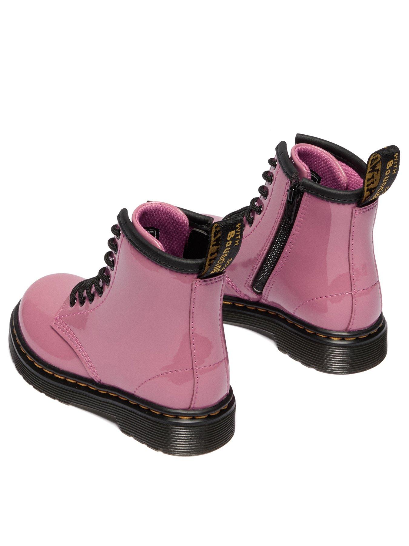 Image 3 of 6 of Dr Martens Toddler 1460 Patent Leather Lace-up Boot - Pink