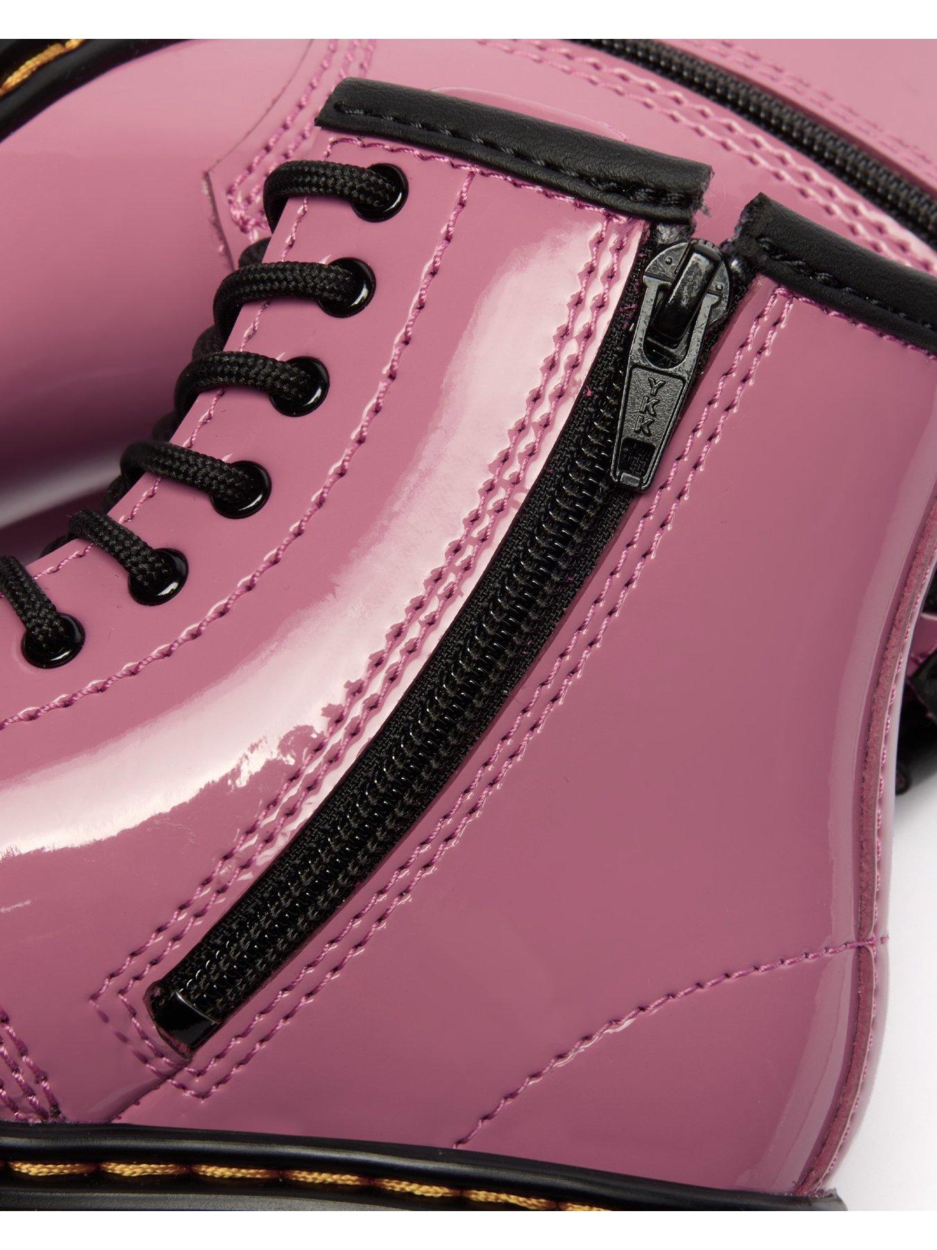 Image 6 of 6 of Dr Martens Toddler 1460 Patent Leather Lace-up Boot - Pink