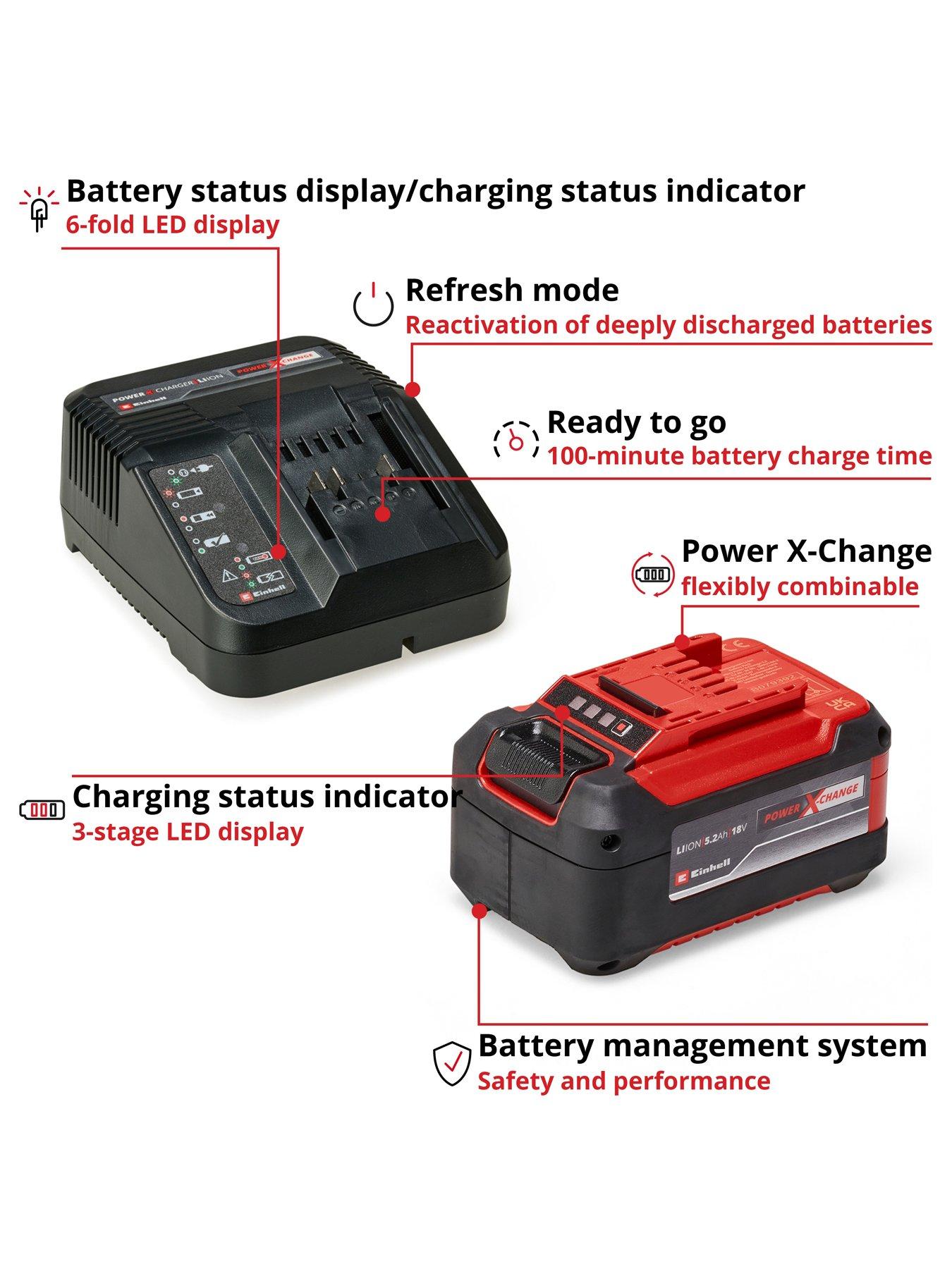 Image 2 of 7 of Einhell PXC 18V 5.2Ah Plus Battery and Charger Kit