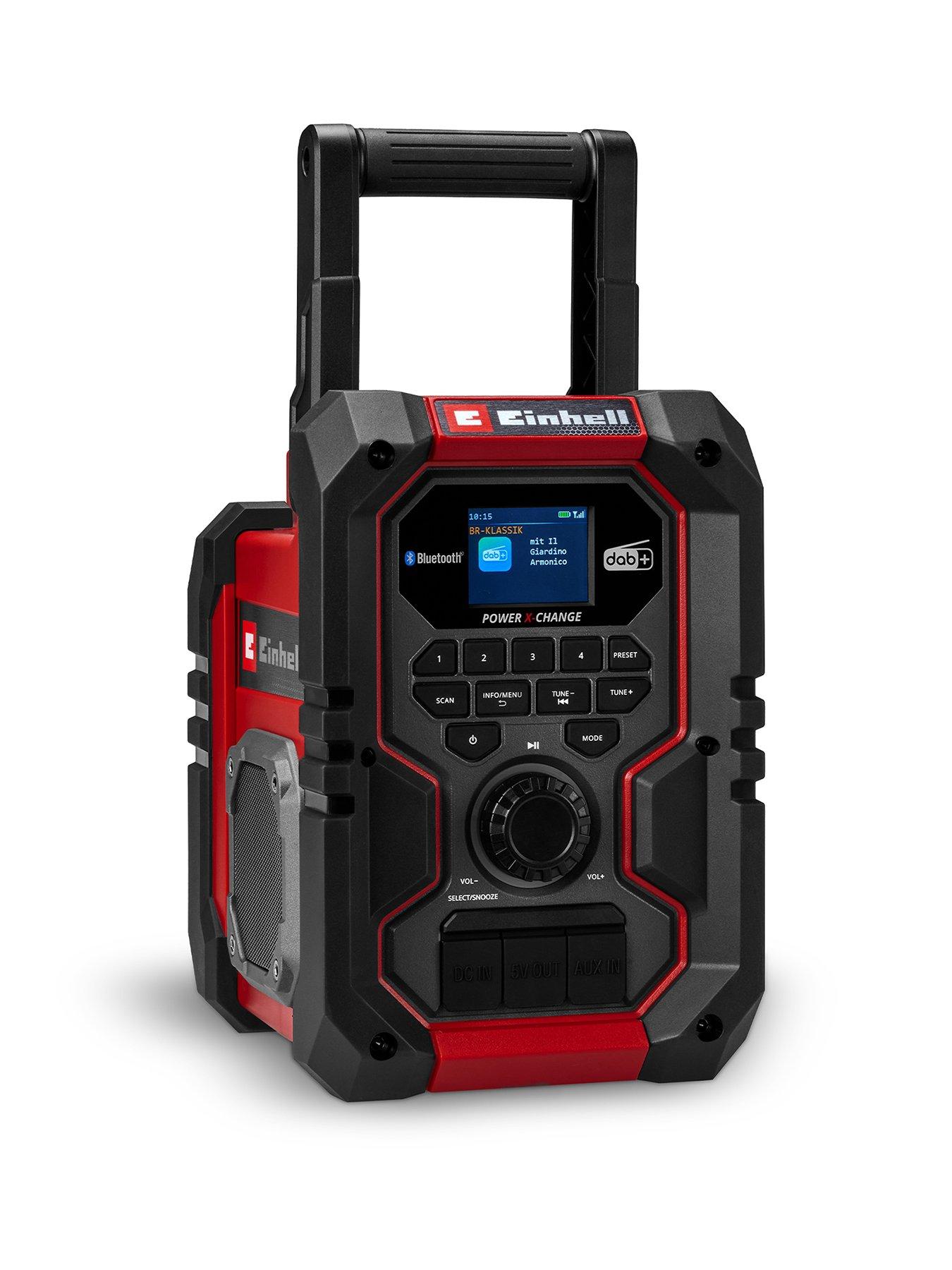 front image of einhell-pxc-18v-dab-bt-site-radio-body-only