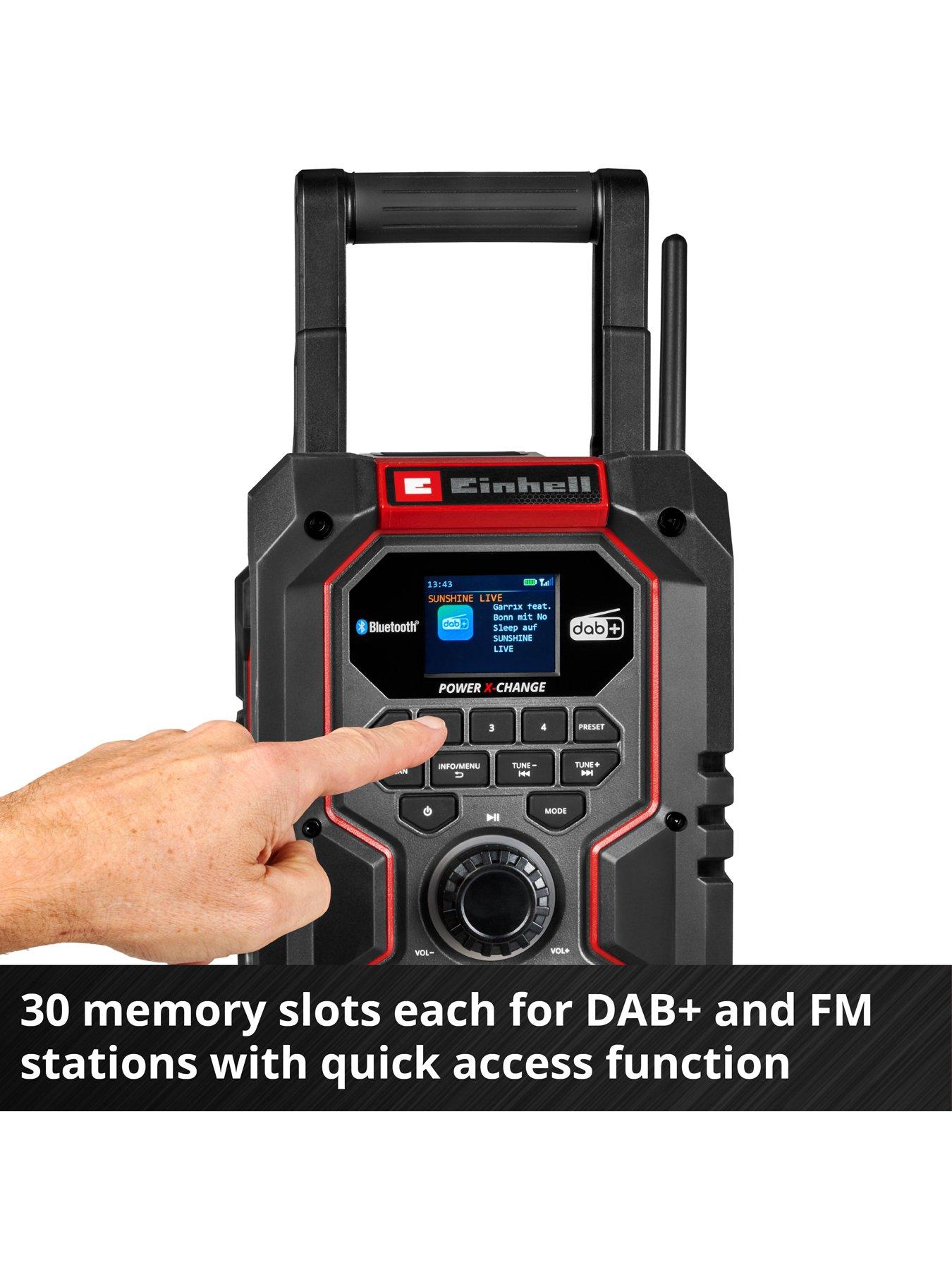  image of einhell-pxc-18v-dab-bt-site-radio-body-only