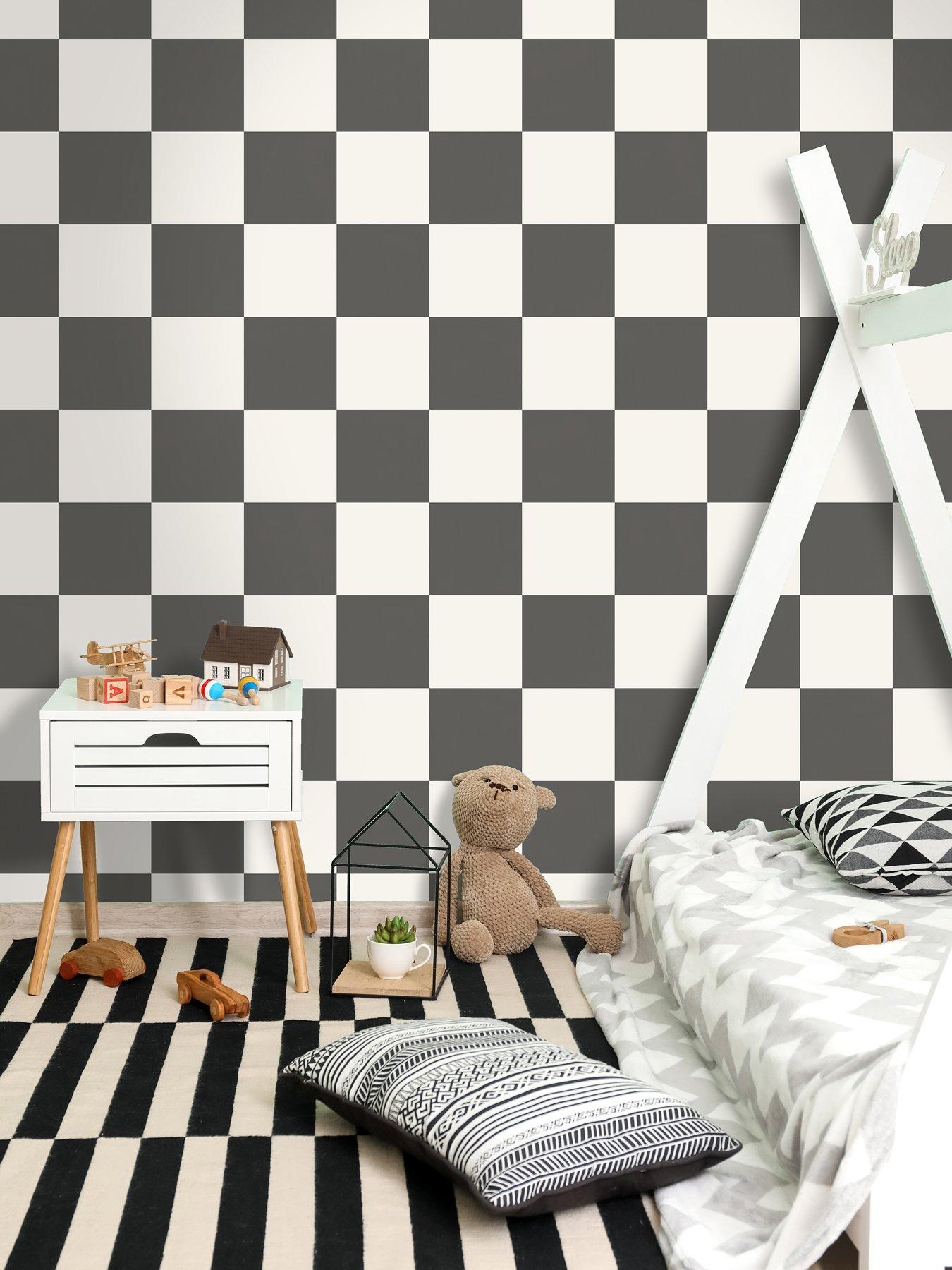 Image 1 of 6 of Holden Decor Check This Out! Charcoal Wallpaper