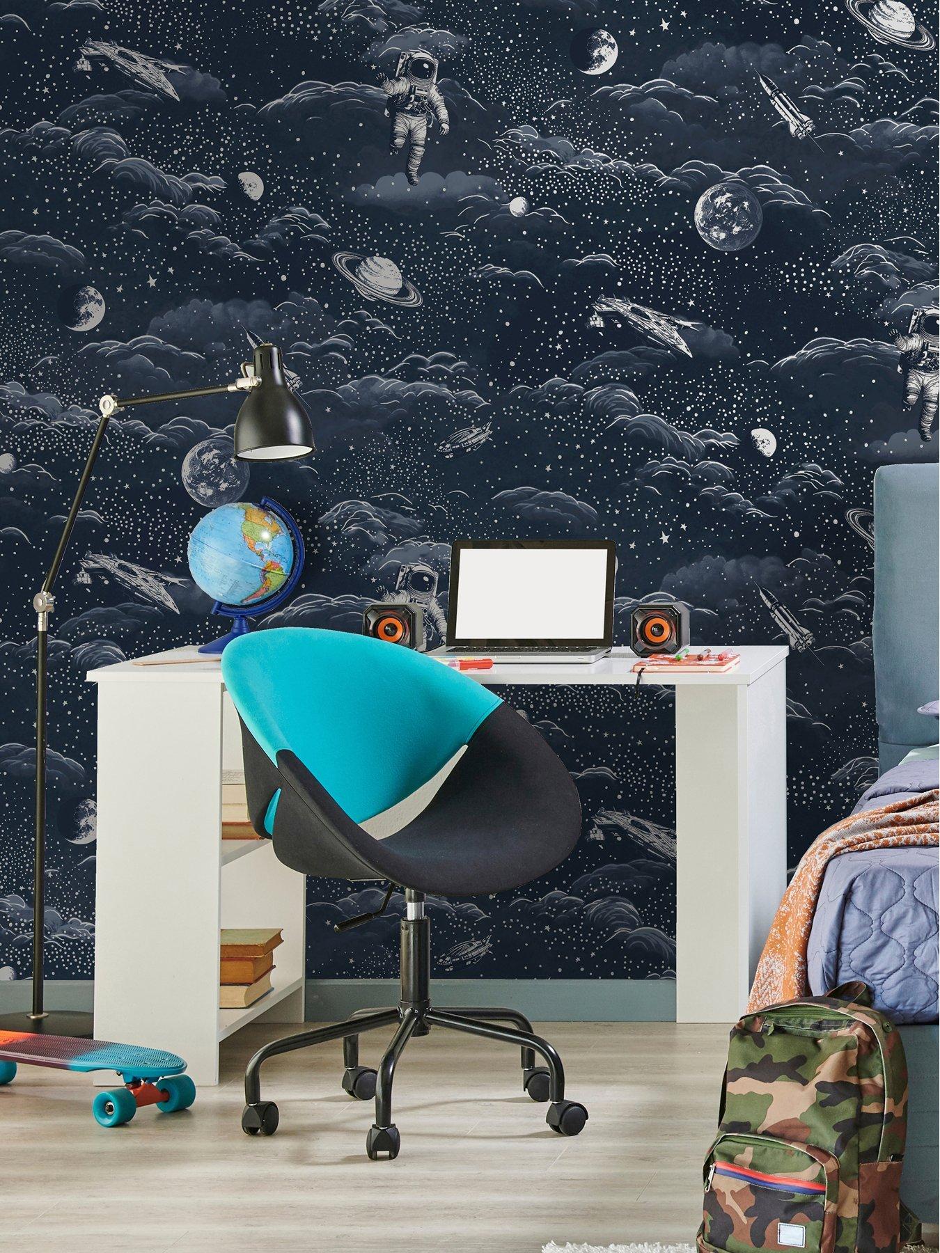 Holden Decor Lost In Space Midnight Blue/silver Wallpaper