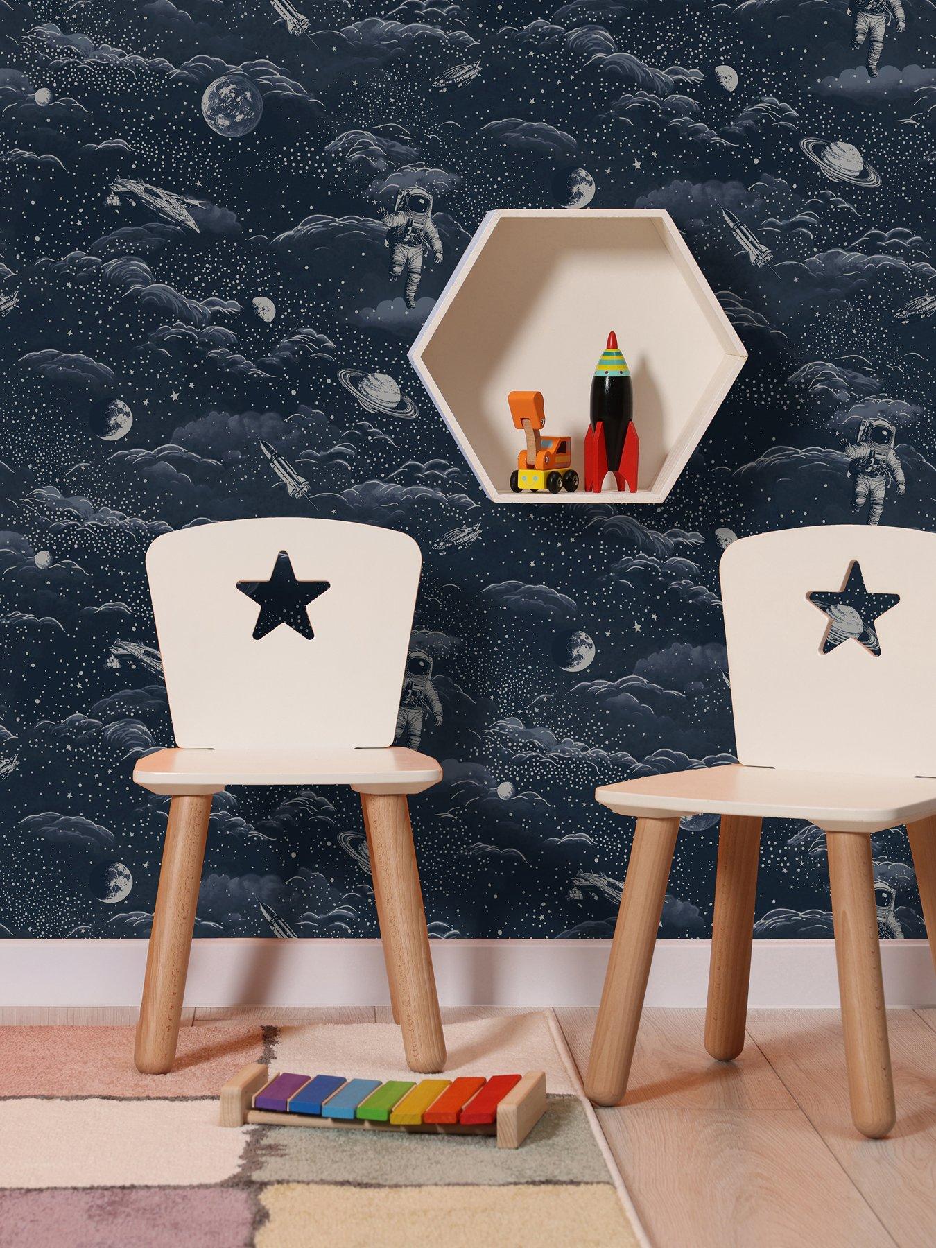 Image 4 of 6 of Holden Decor Lost In Space Midnight Blue/silver Wallpaper