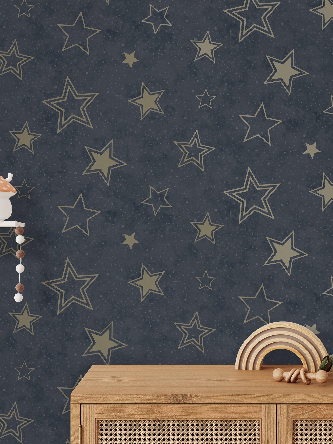 Holden Decor Stardust Midnight Blue/gold Wallpaper