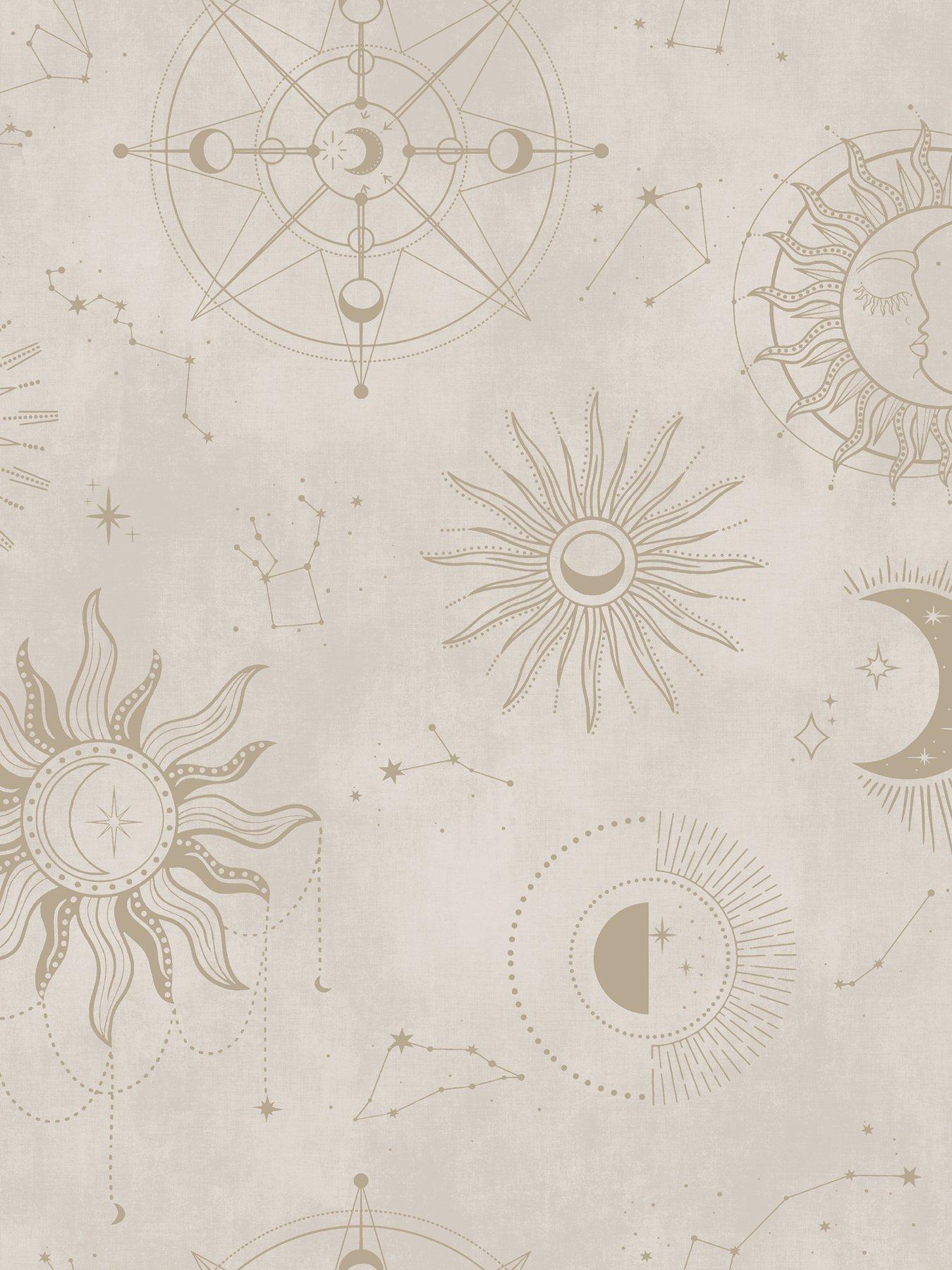 stillFront image of holden-decor-cosmic-cream-gold-wallpaper