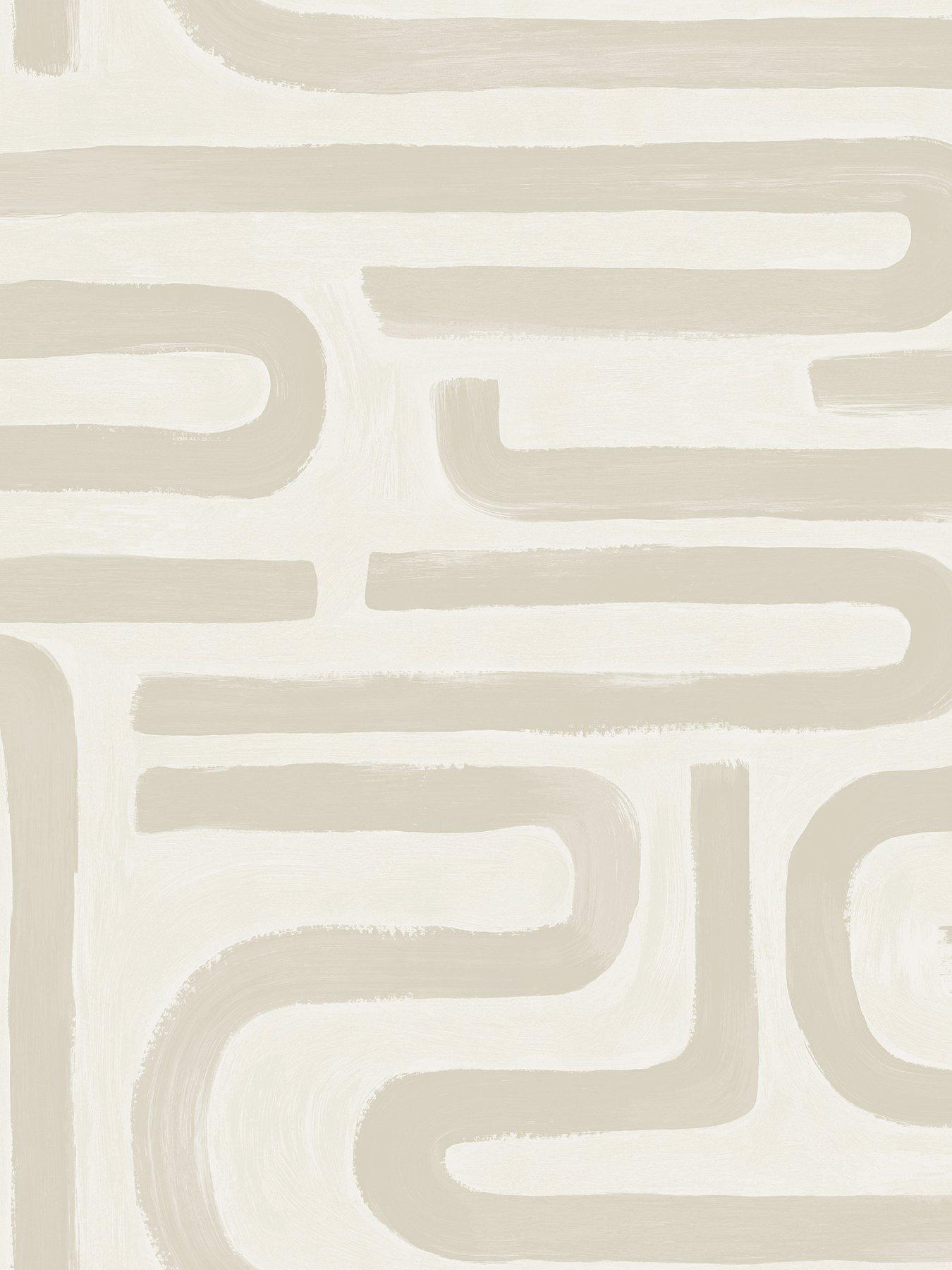  image of holden-decor-brushed-geo-neutral-wallpaper