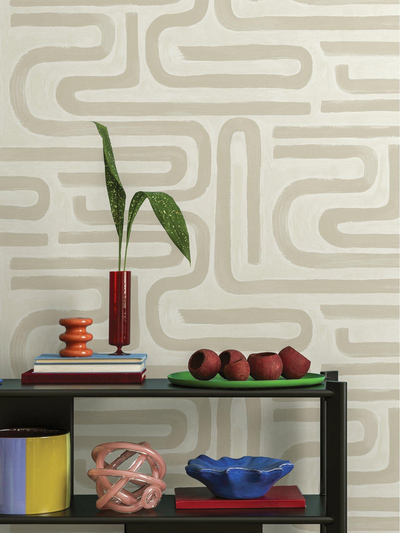  image of holden-decor-brushed-geo-neutral-wallpaper