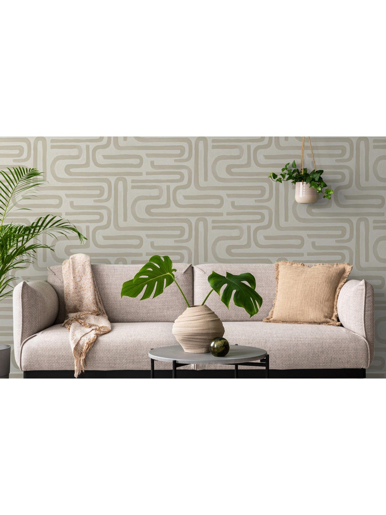  image of holden-decor-brushed-geo-neutral-wallpaper