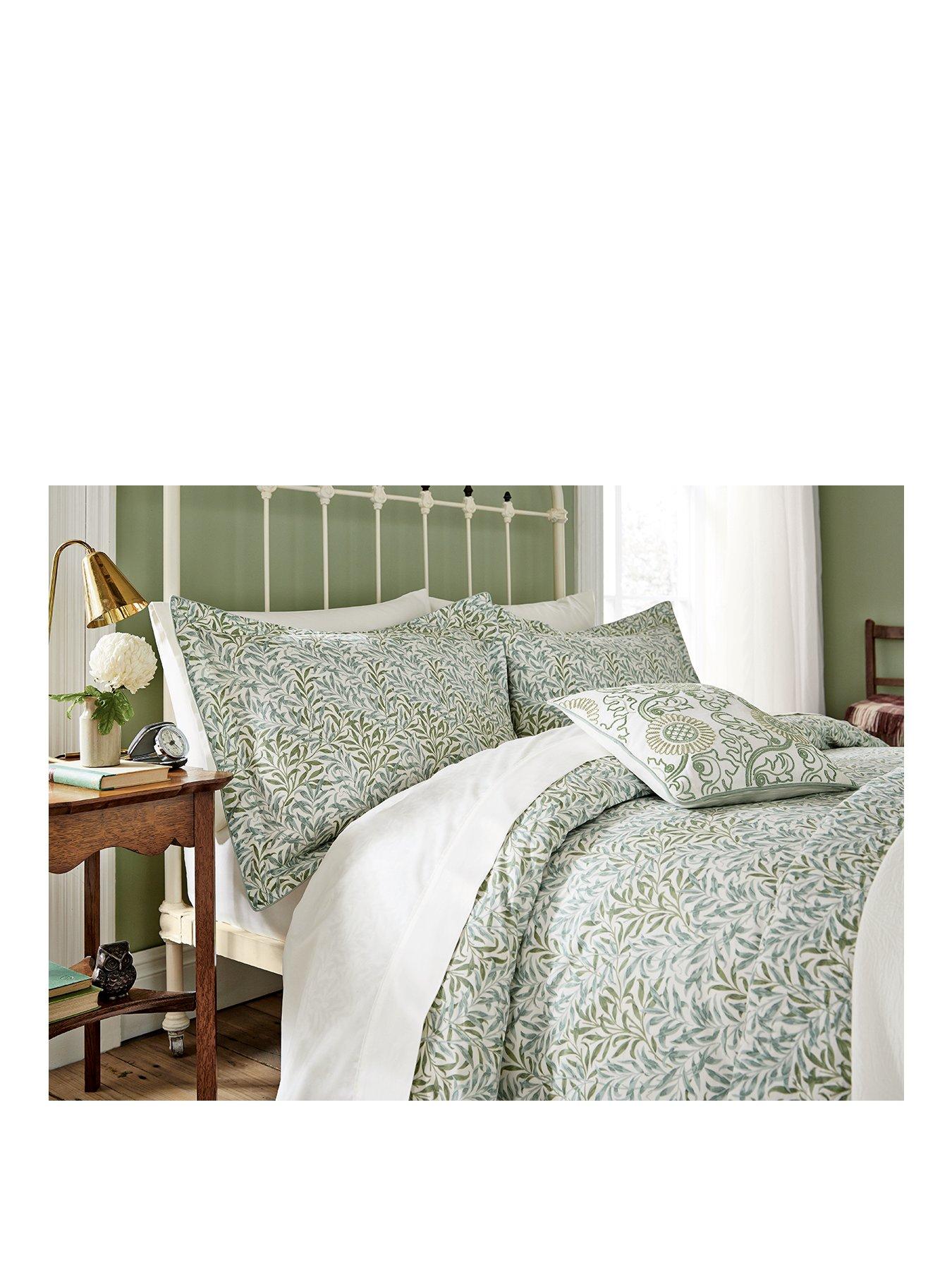 stillFront image of morris-co-willow-bough-cover-set-sage