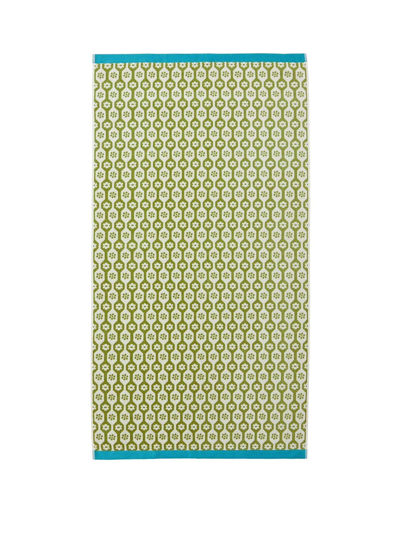  image of land-shore-daisy-hand-towel-green