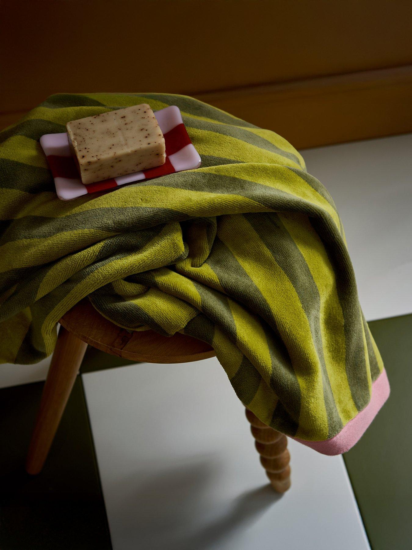 Land & Shore Grass Stripe Towel Collection Multi
