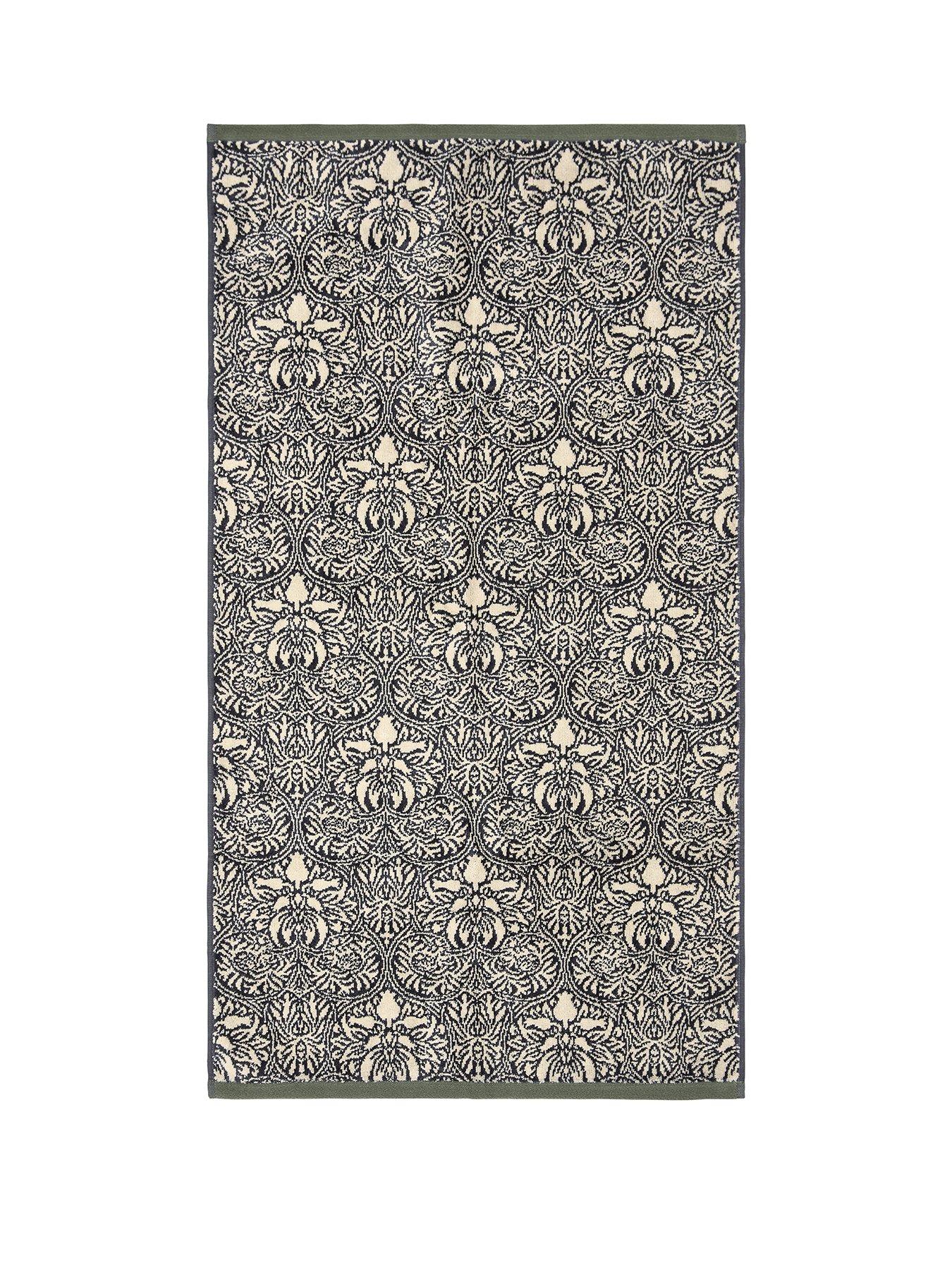  image of morris-co-crown-imperial-hand-towel-charcoal