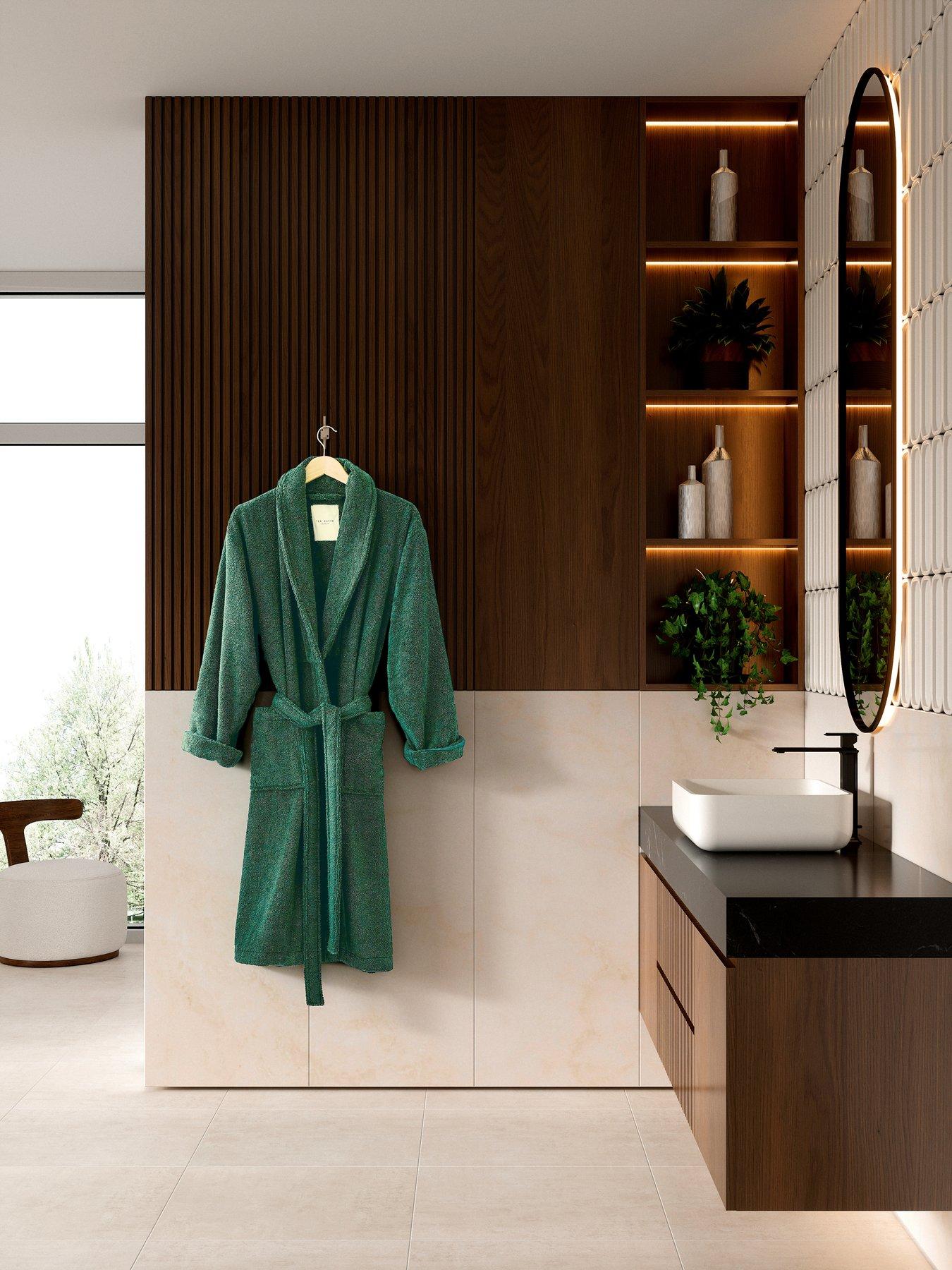 front image of ted-baker-pdye-robe-smlmed-forest-green