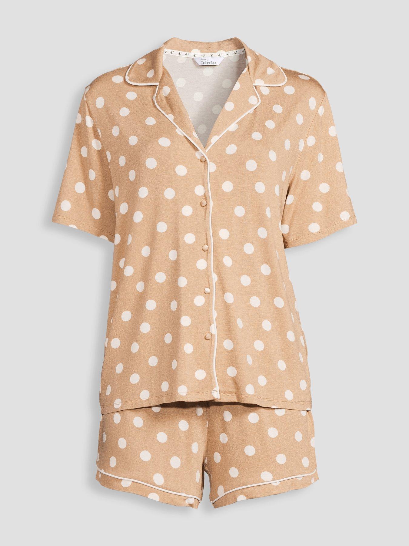 Image 7 of 7 of The Very Collection Jersey Revere Polka Dot Pyjama Set