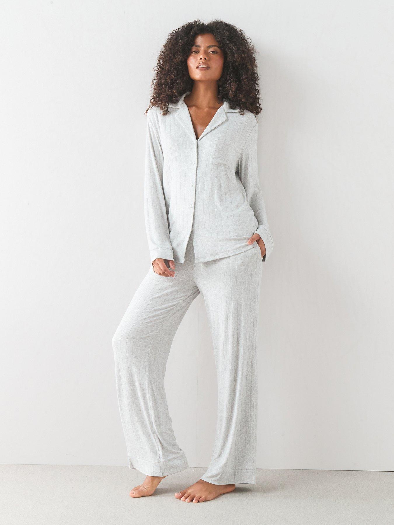 The Very Collection Soft Touch Revere Pyjama Set - Grey