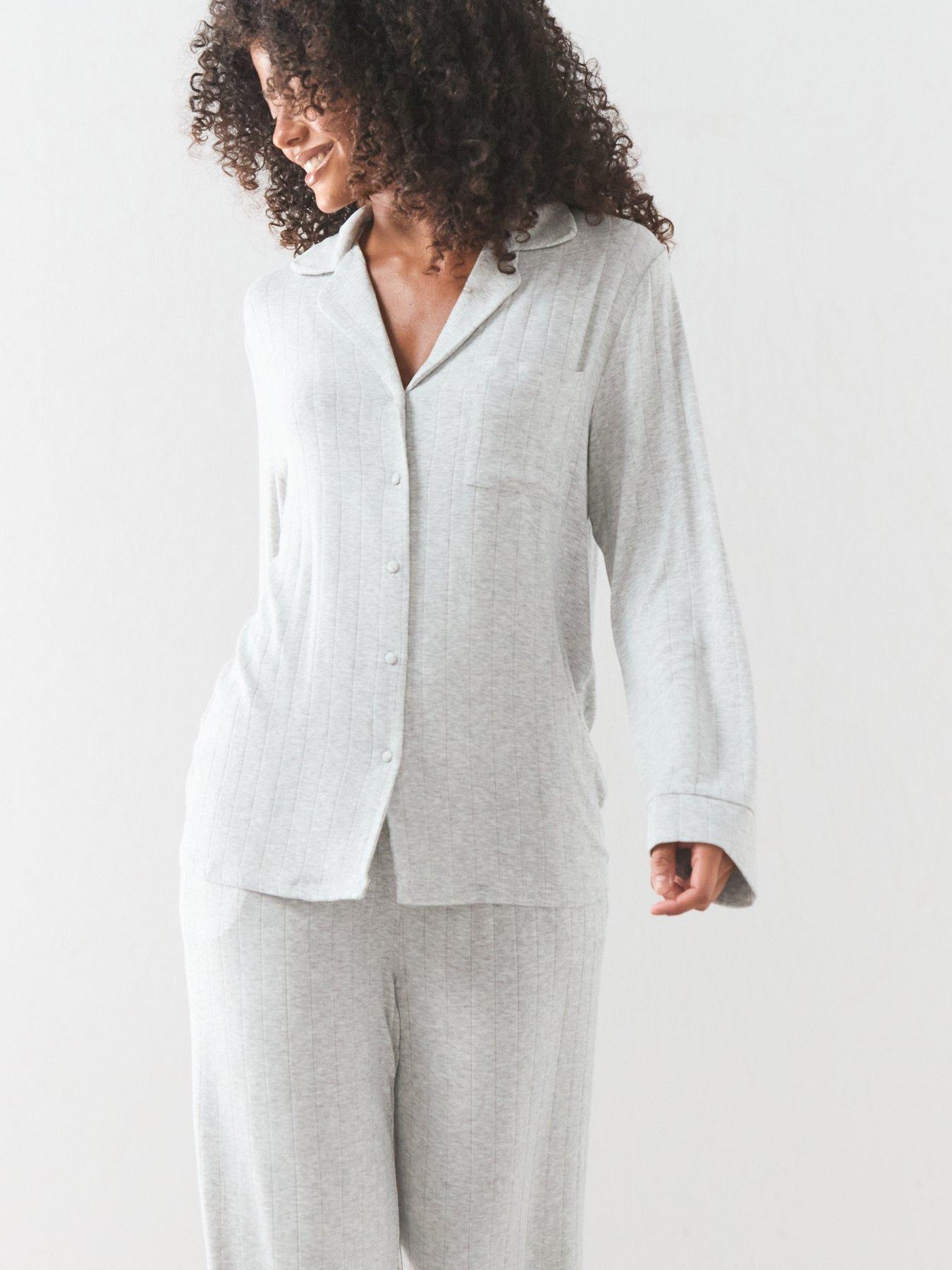 Image 4 of 7 of The Very Collection Soft Touch Revere Pyjama Set - Grey