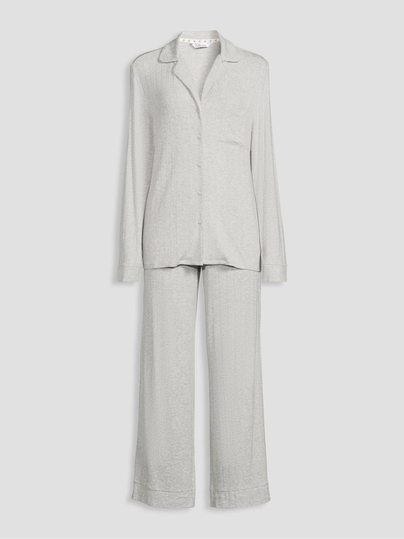 Image 7 of 7 of The Very Collection Soft Touch Revere Pyjama Set - Grey