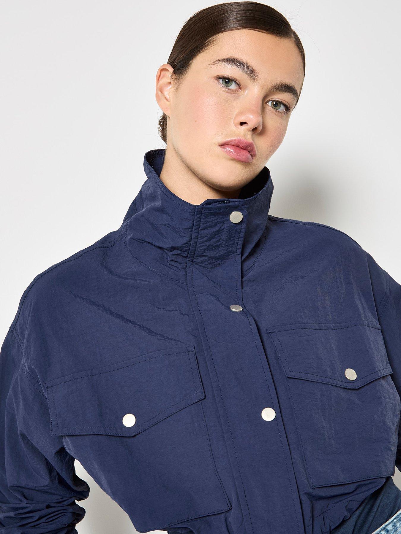 Apricot Sporty Cropped Jacket - Blue