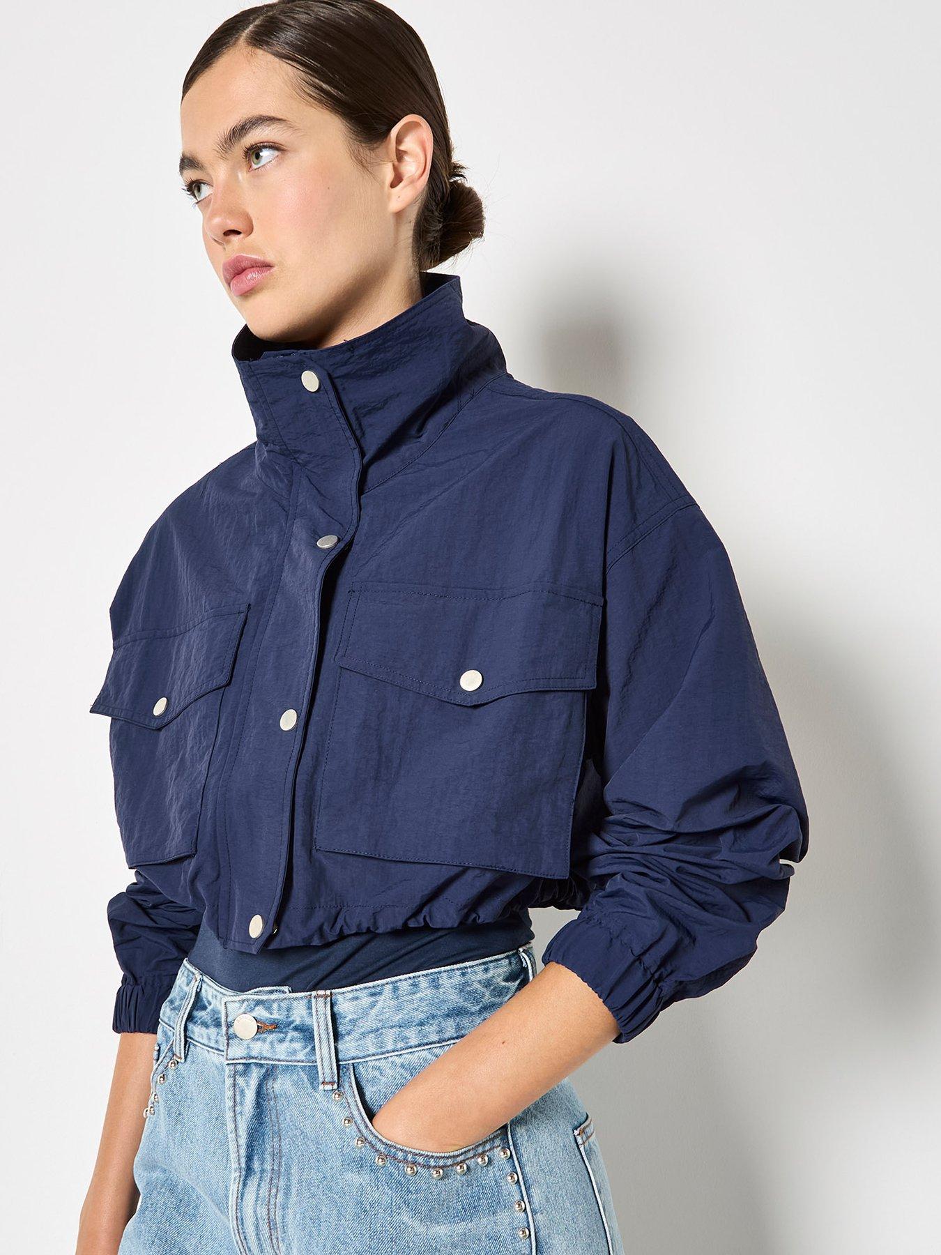 Image 5 of 5 of Apricot Sporty Cropped Jacket - Blue