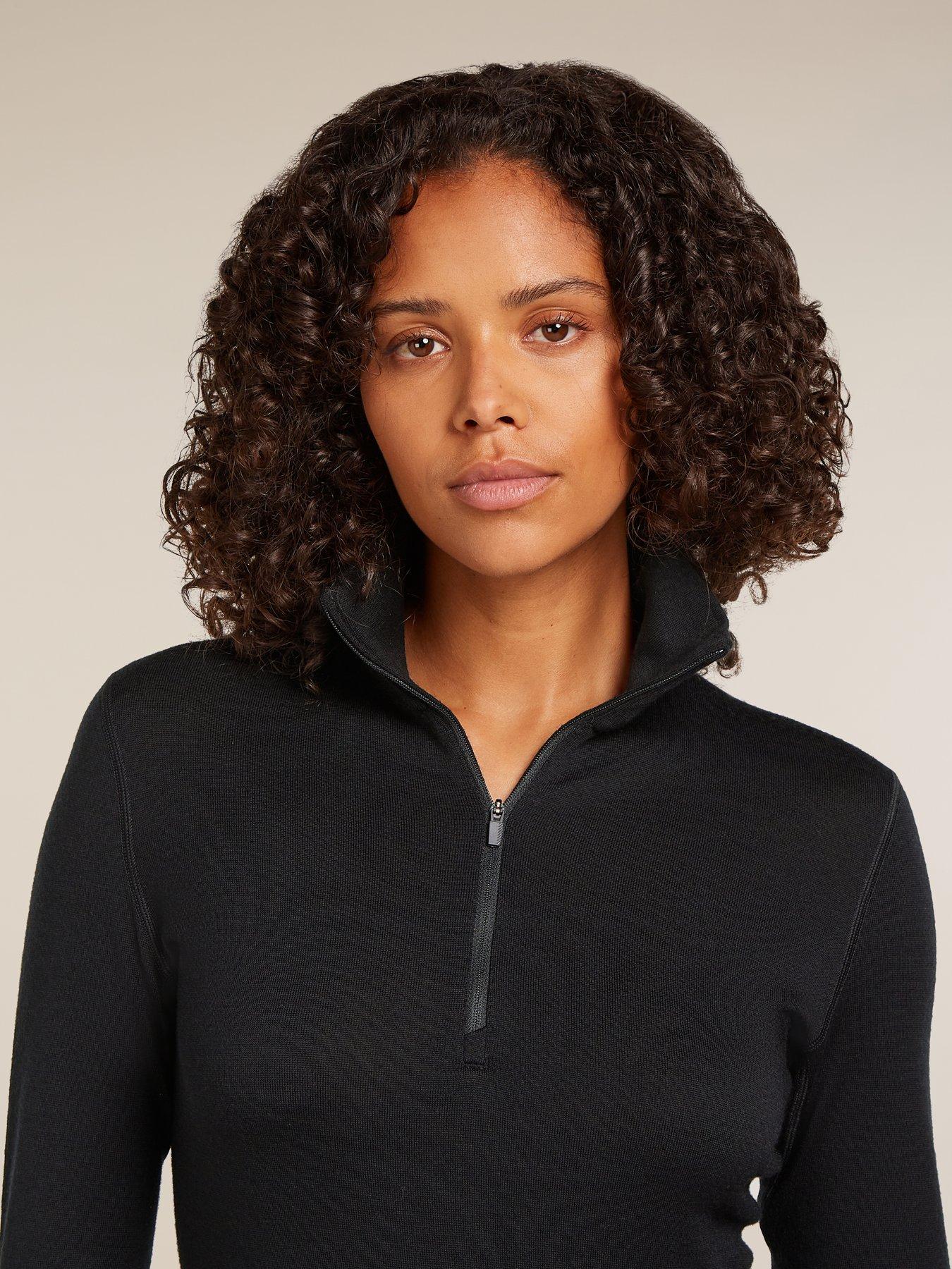  image of icebreaker-womens-260-tech-12-zip-top-black