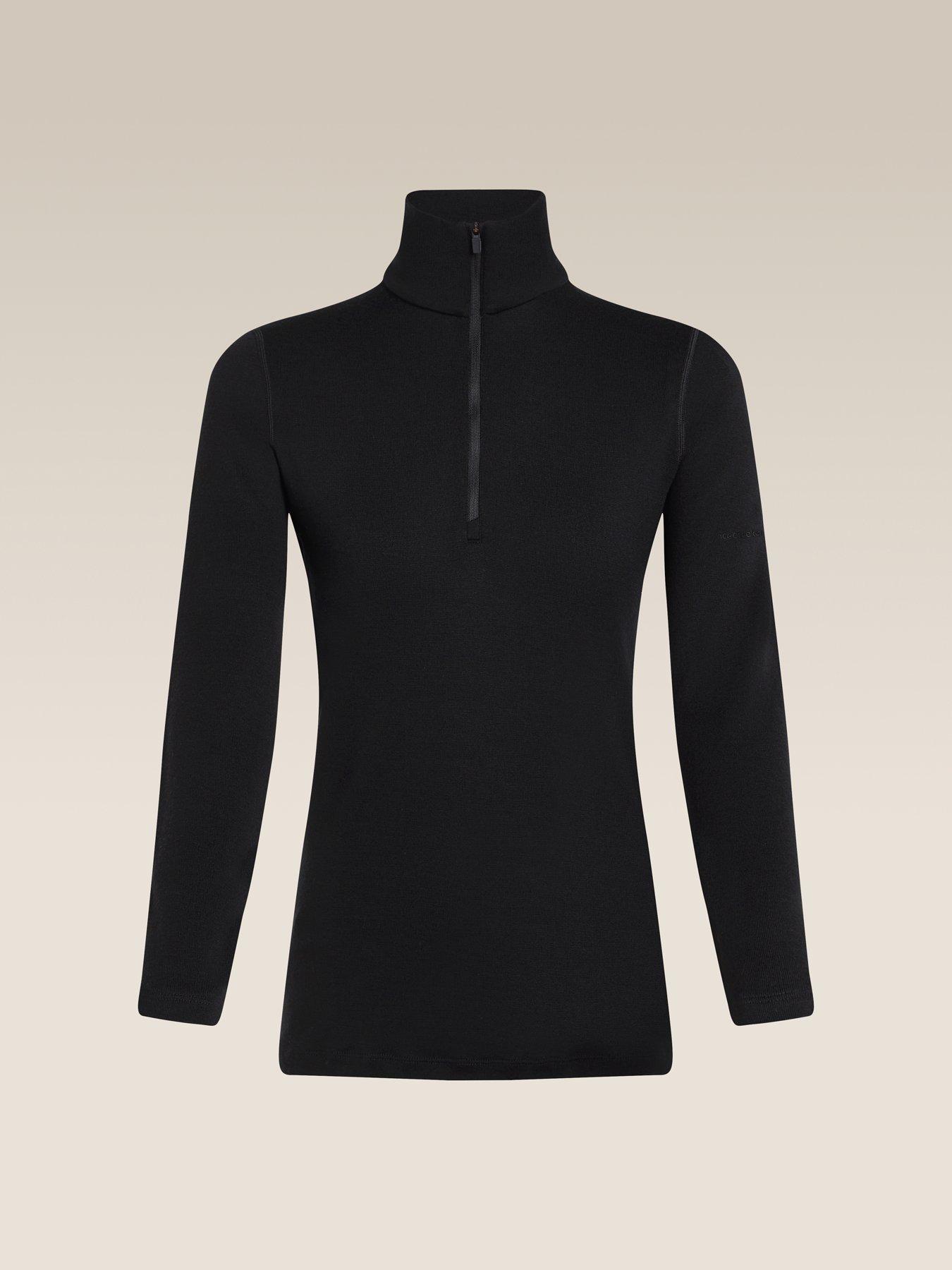  image of icebreaker-womens-260-tech-12-zip-top-black