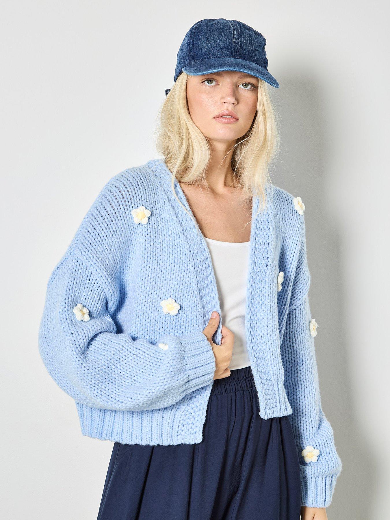 Apricot Colourful Daisies Open Cardigan