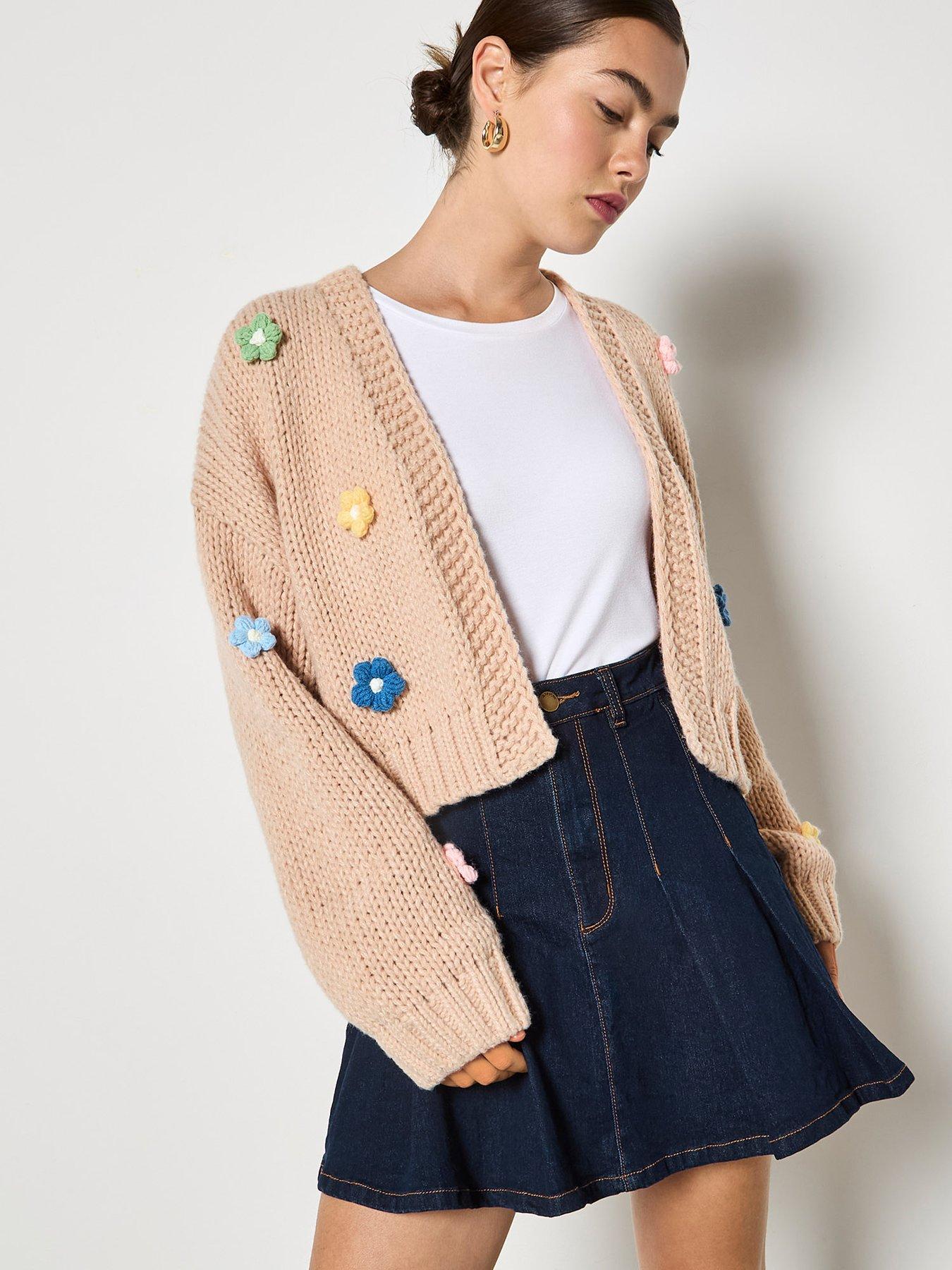 Image 1 of 4 of Apricot Denim Pleated Mini Skirt - Blue