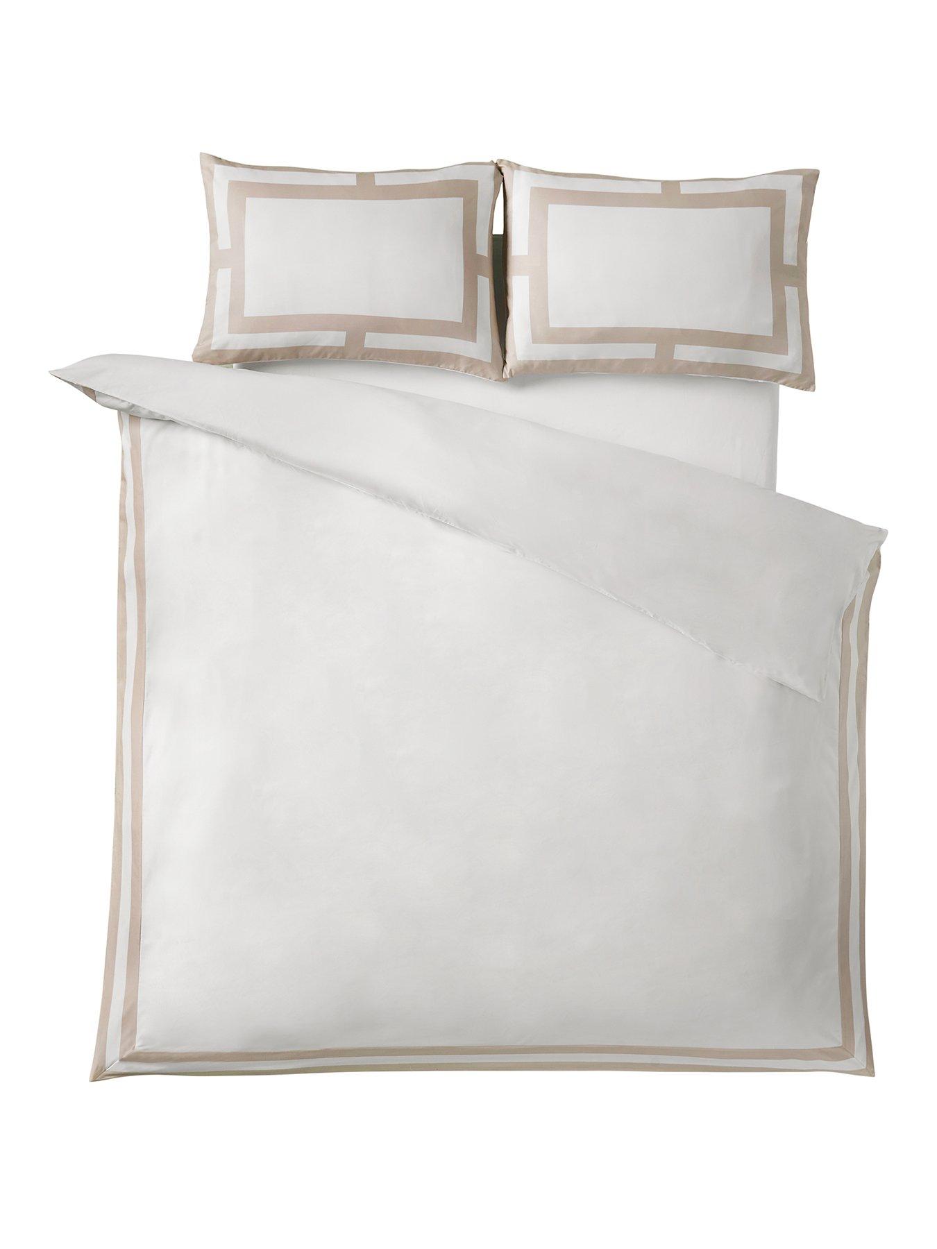  image of catherine-lansfield-so-soft-mono-panel-duvet-set-natural