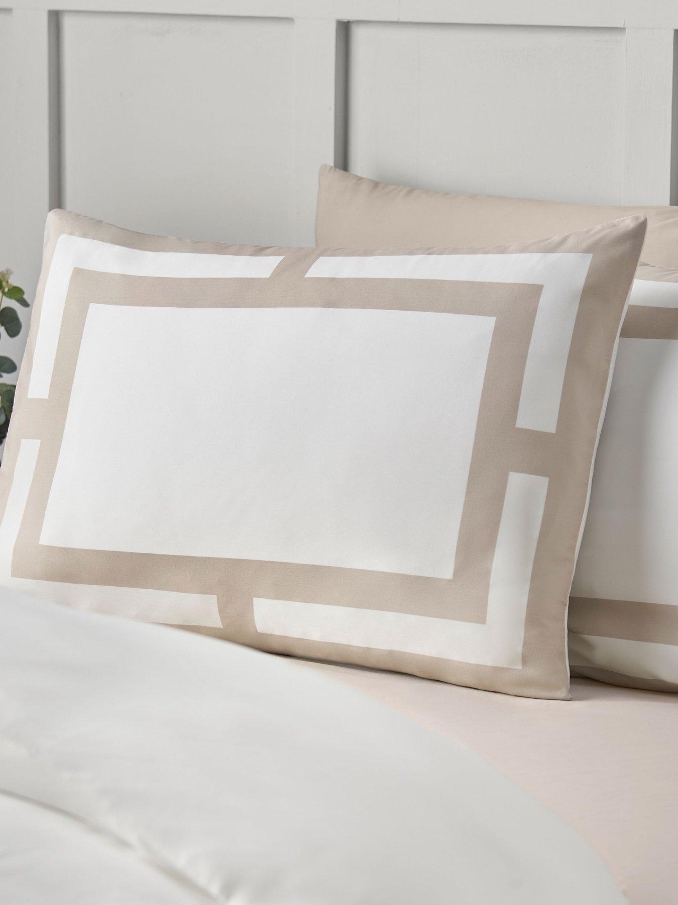  image of catherine-lansfield-so-soft-mono-panel-duvet-set-natural