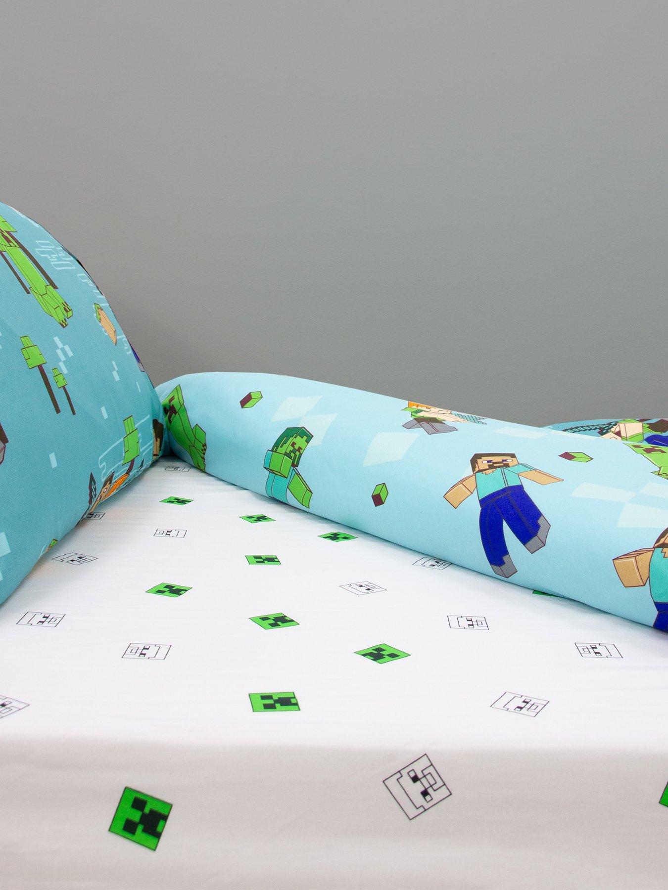 minecraft-grids-fitted-sheet