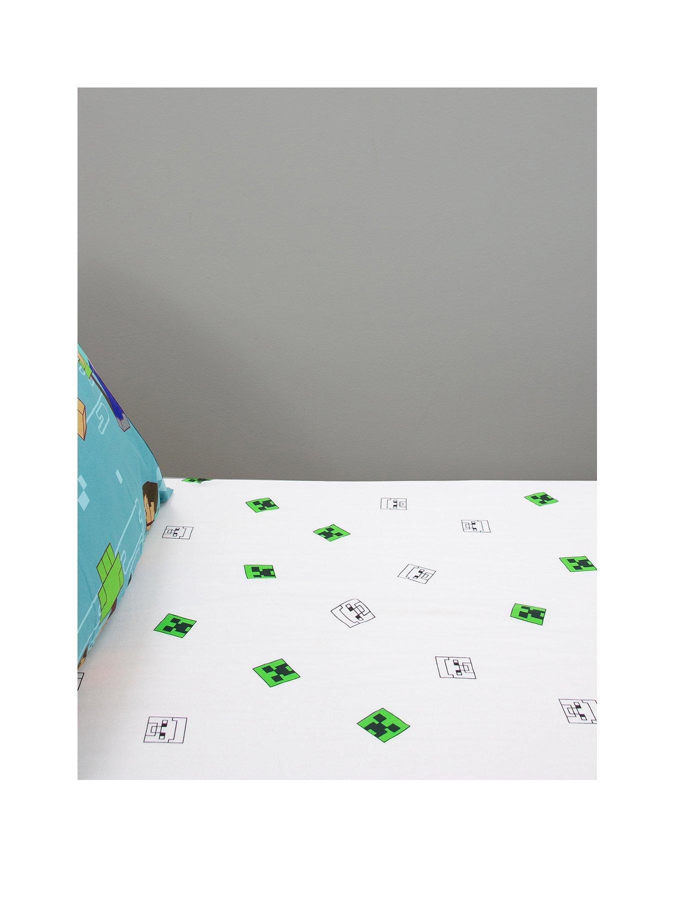 Image 2 of 7 of Minecraft Grids Fitted Sheet- Single