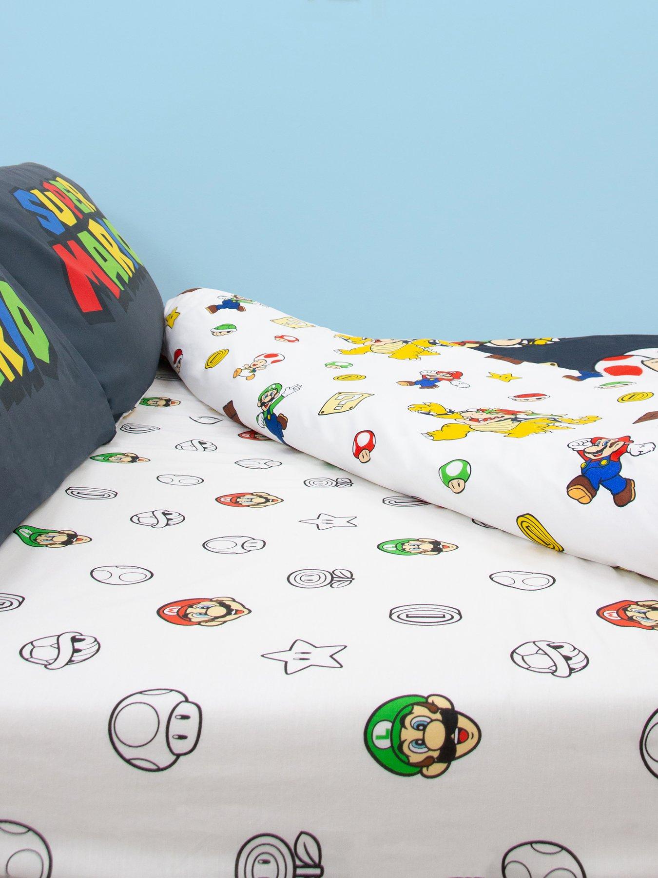 Super Mario Pair Fitted Sheet - Double