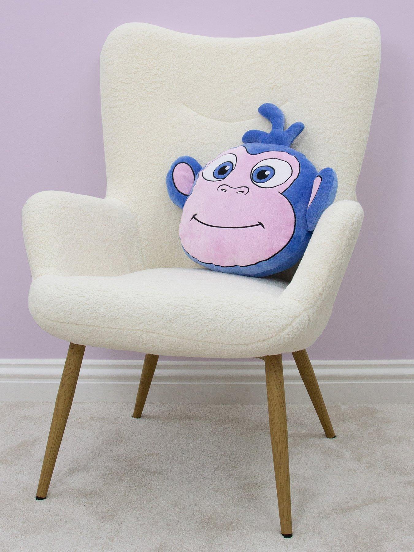 front image of dora-the-explorer-dora-boots-shaped-cushion