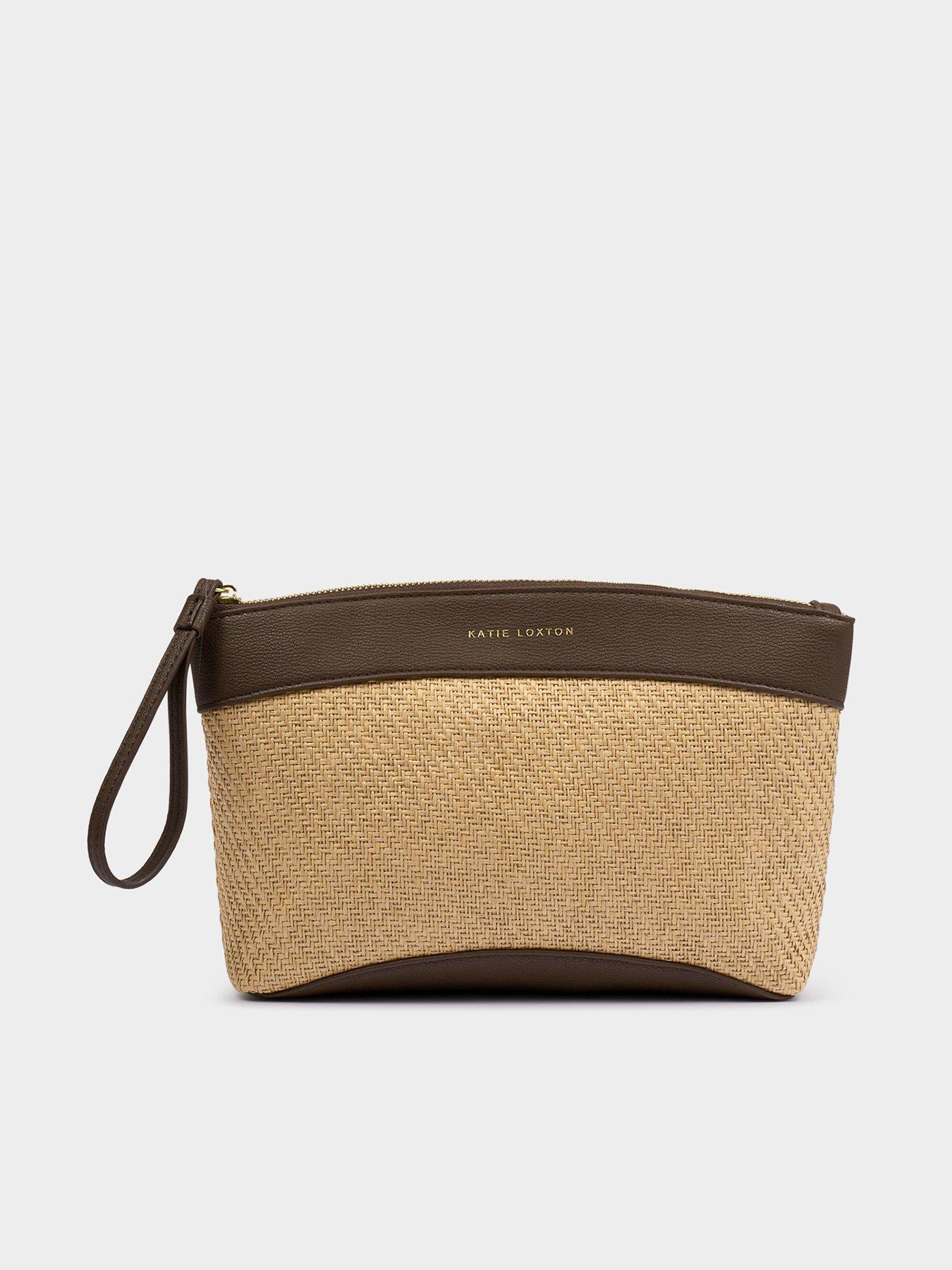  image of katie-loxton-wristlet-clutch-beige