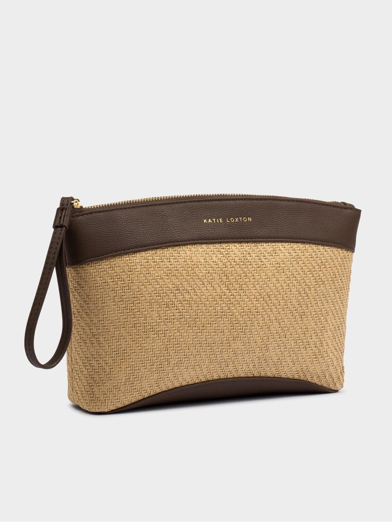  image of katie-loxton-wristlet-clutch-beige