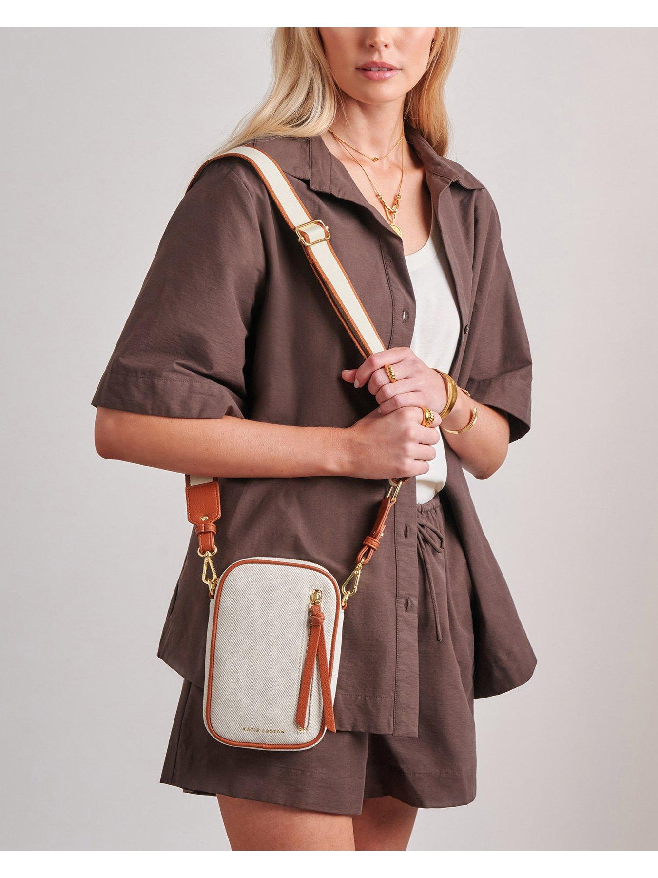 Katie Loxton Hallie Small Crossbody Bag - Canvas/ Cognac