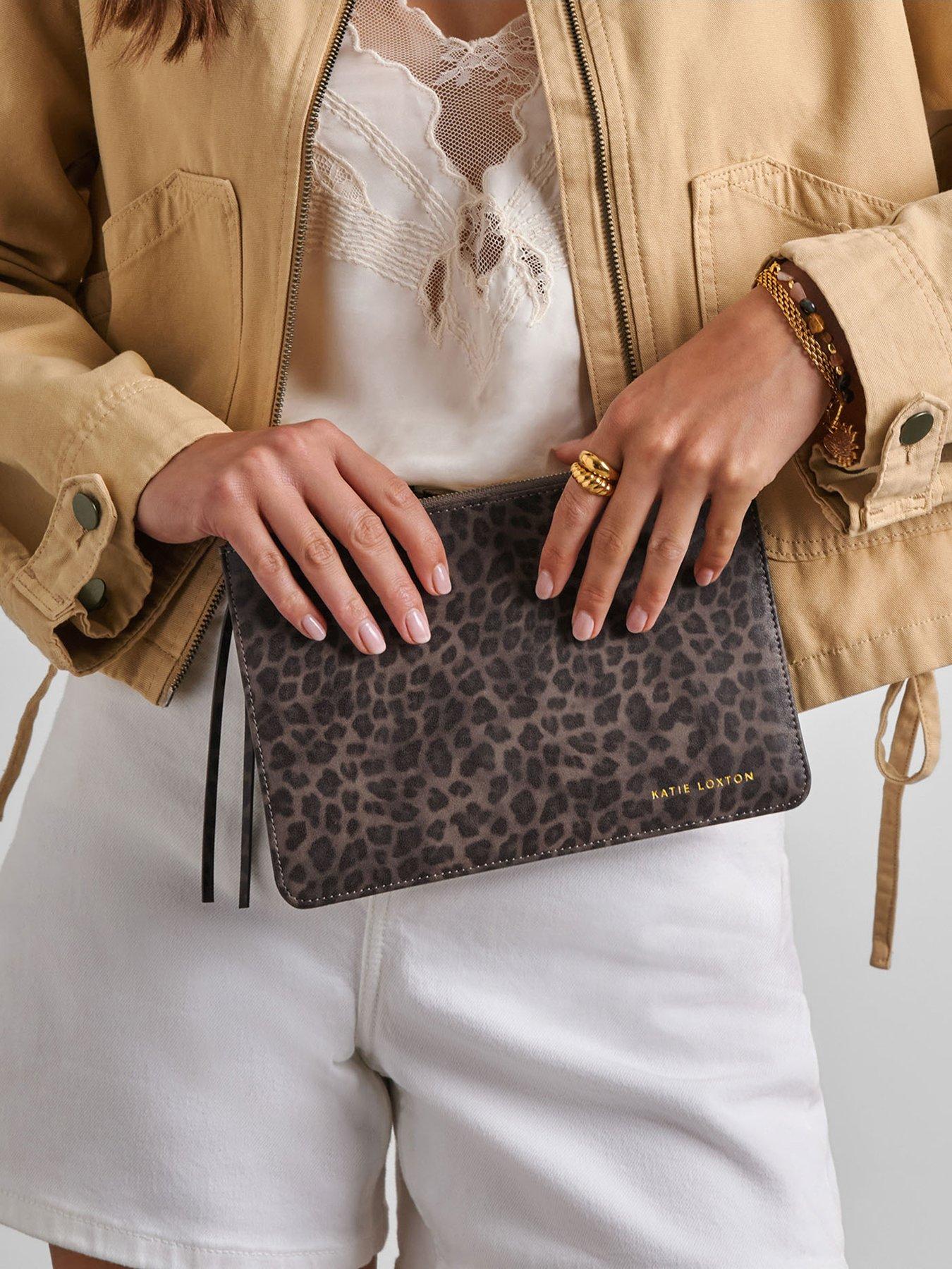 Image 1 of 6 of Katie Loxton Tassel Charm Pouch - Leopard Print