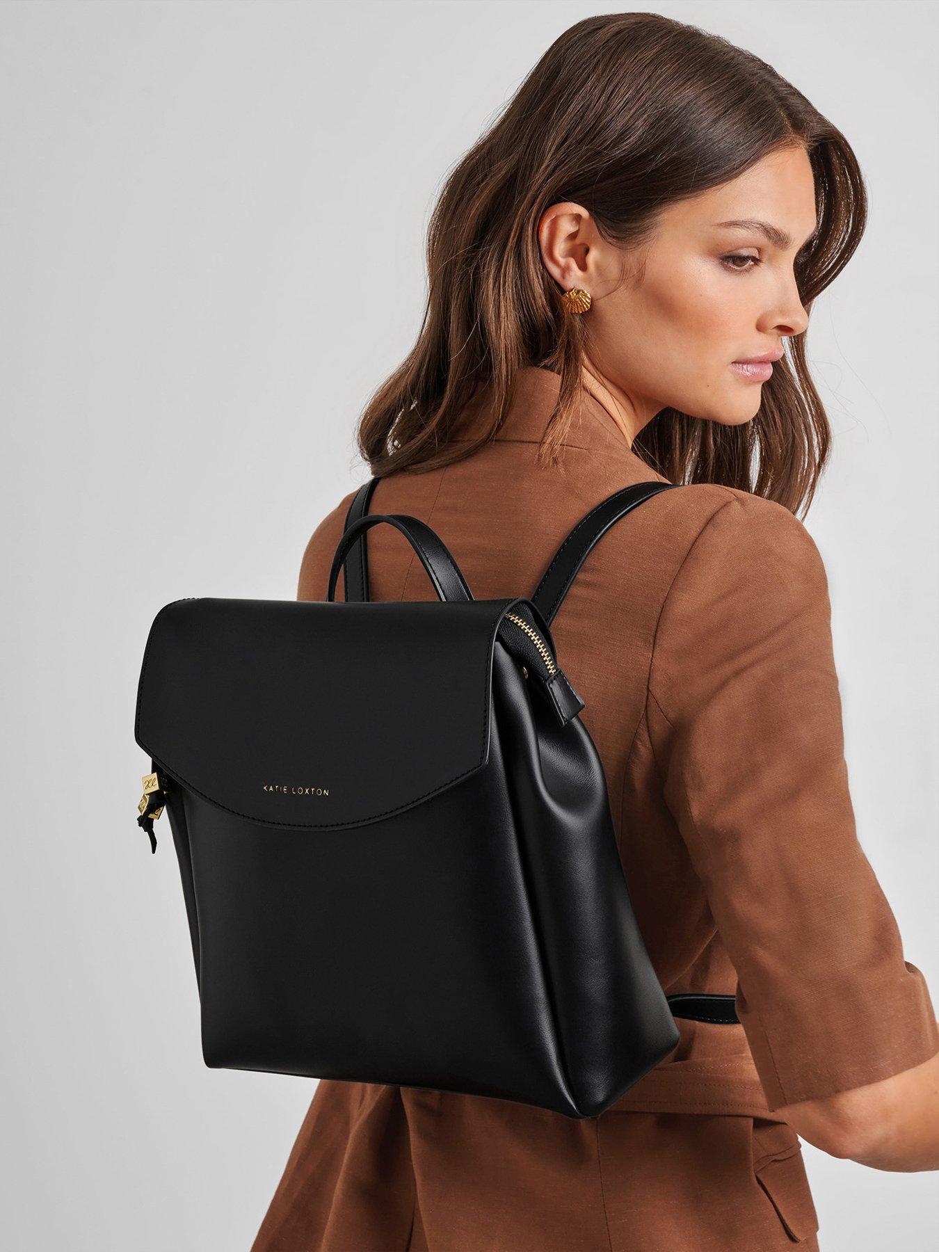 front image of katie-loxton-nadia-medium-backpack-black