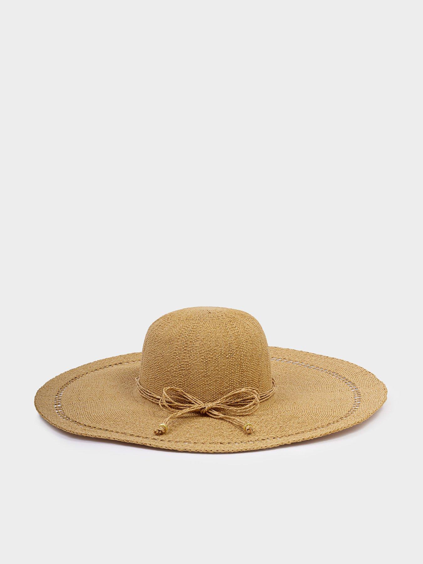 Image 2 of 6 of Katie Loxton Wide Brim Floppy Hat - Natural