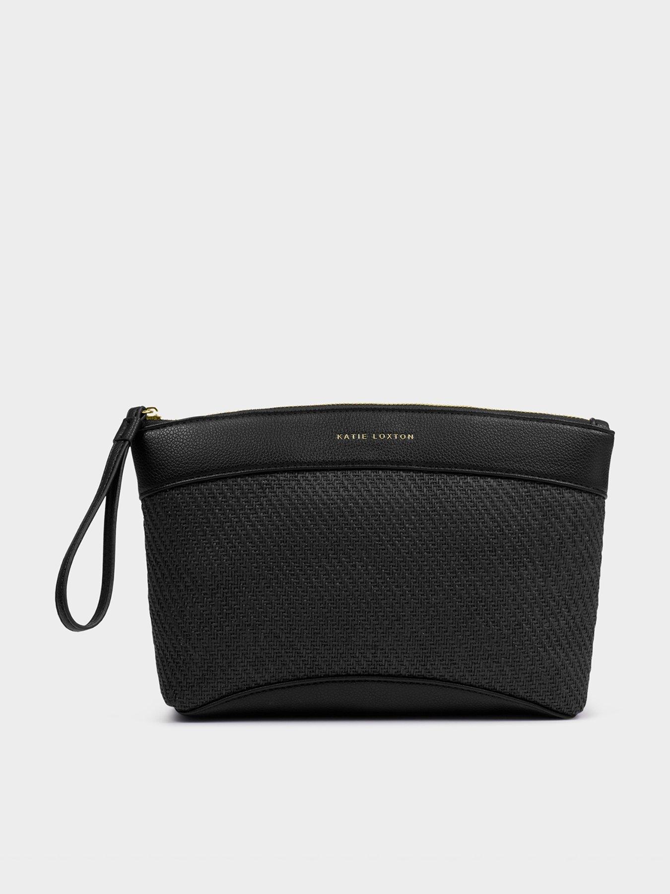 Image 2 of 6 of Katie Loxton Wristlet Clutch - Black Raffia